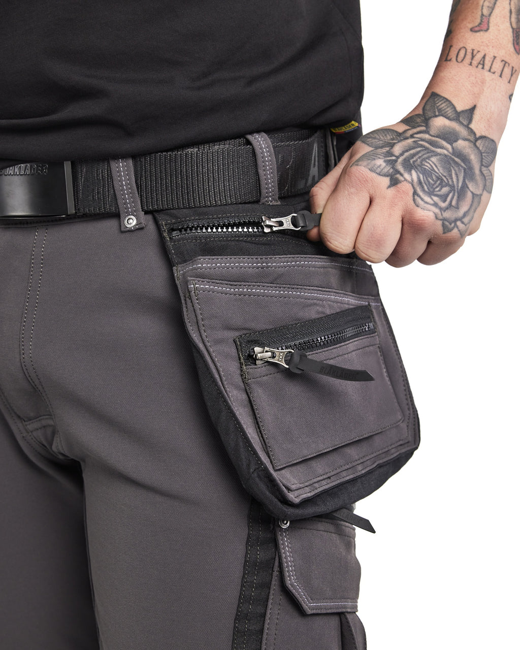 Blaklader X1900 4-Way Stretch Craftsman Work Trousers, Dark Grey/Black (7)