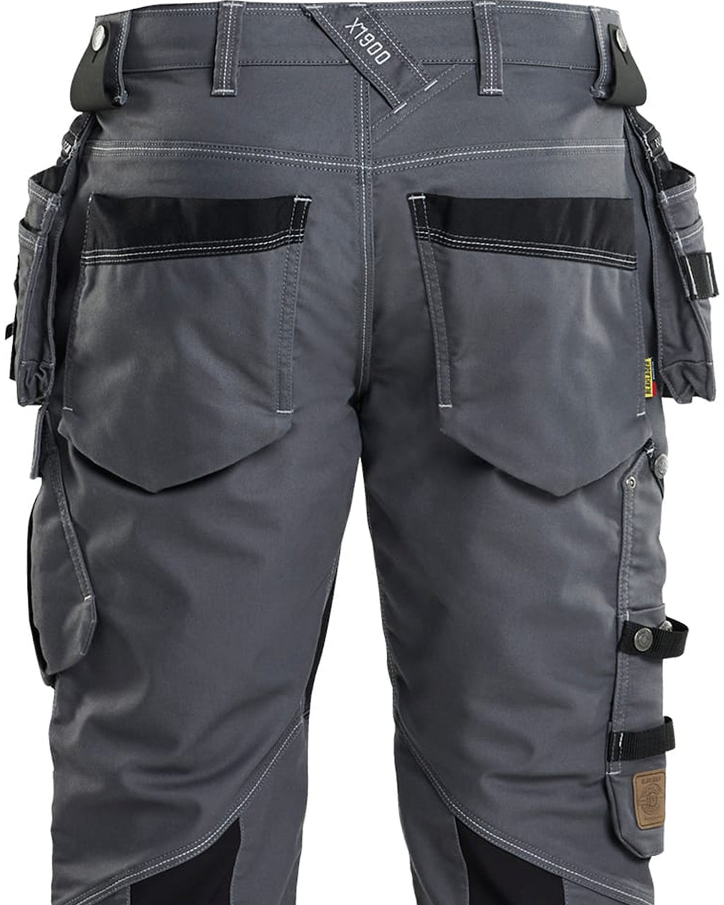 Blaklader X1900 Stretch Craftsman Work Trousers, Medium Grey/Black (5)