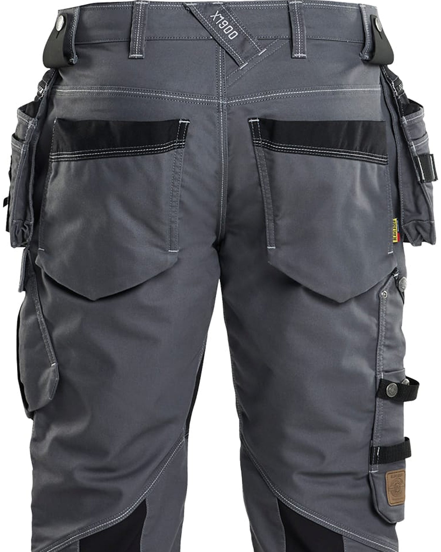 Blaklader X1900 Stretch Craftsman Work Trousers, Medium Grey/Black (5)