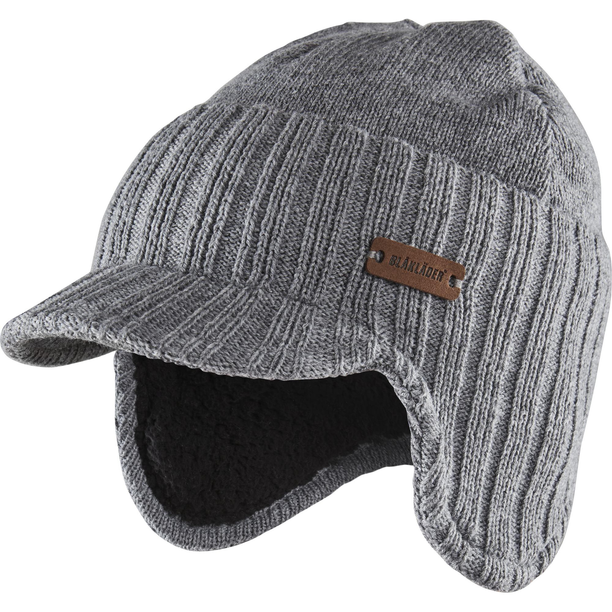 Blaklader Winter Hat with Ear Flaps, Black Melange