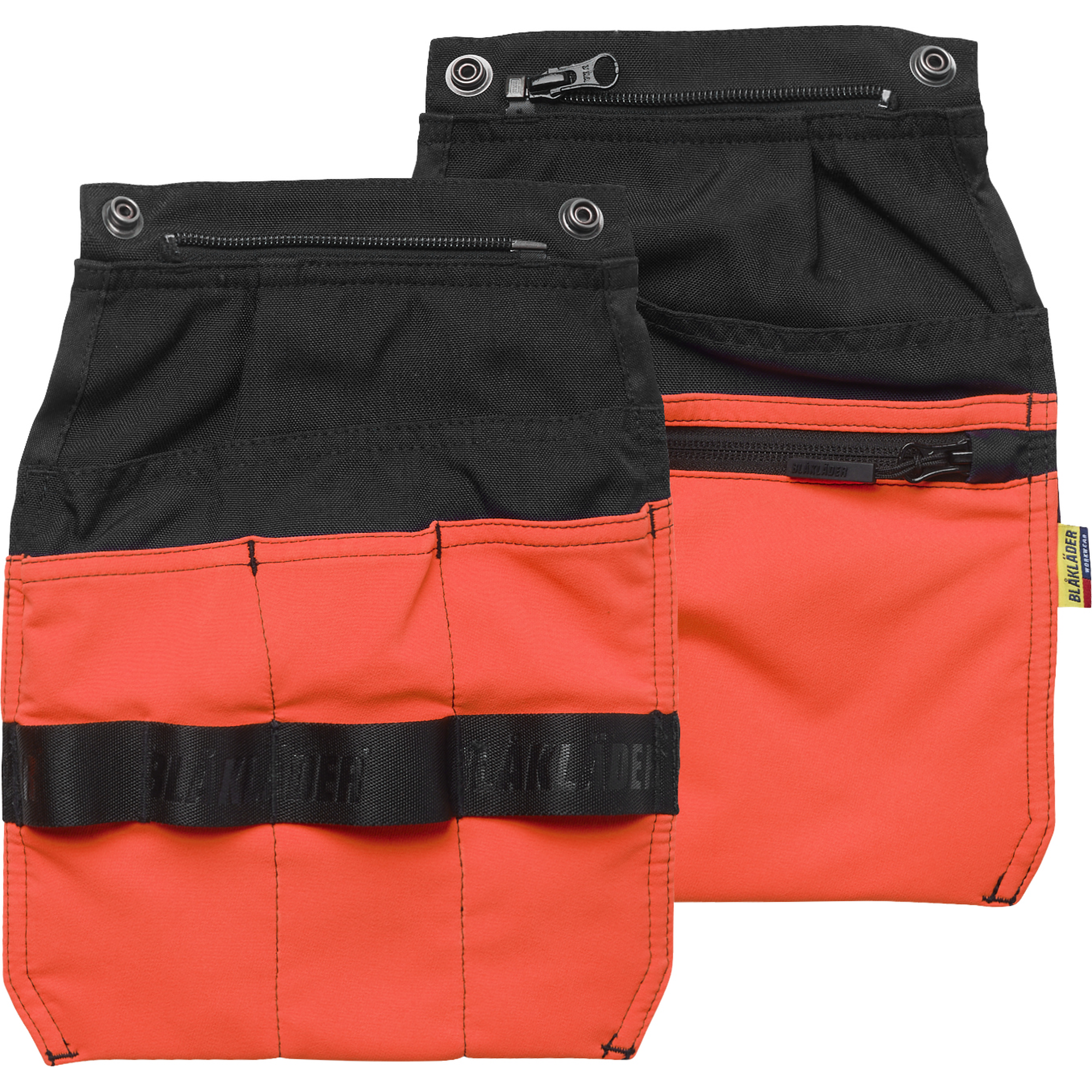 Blaklader Loose Tool Pockets, Black/High Vis Red