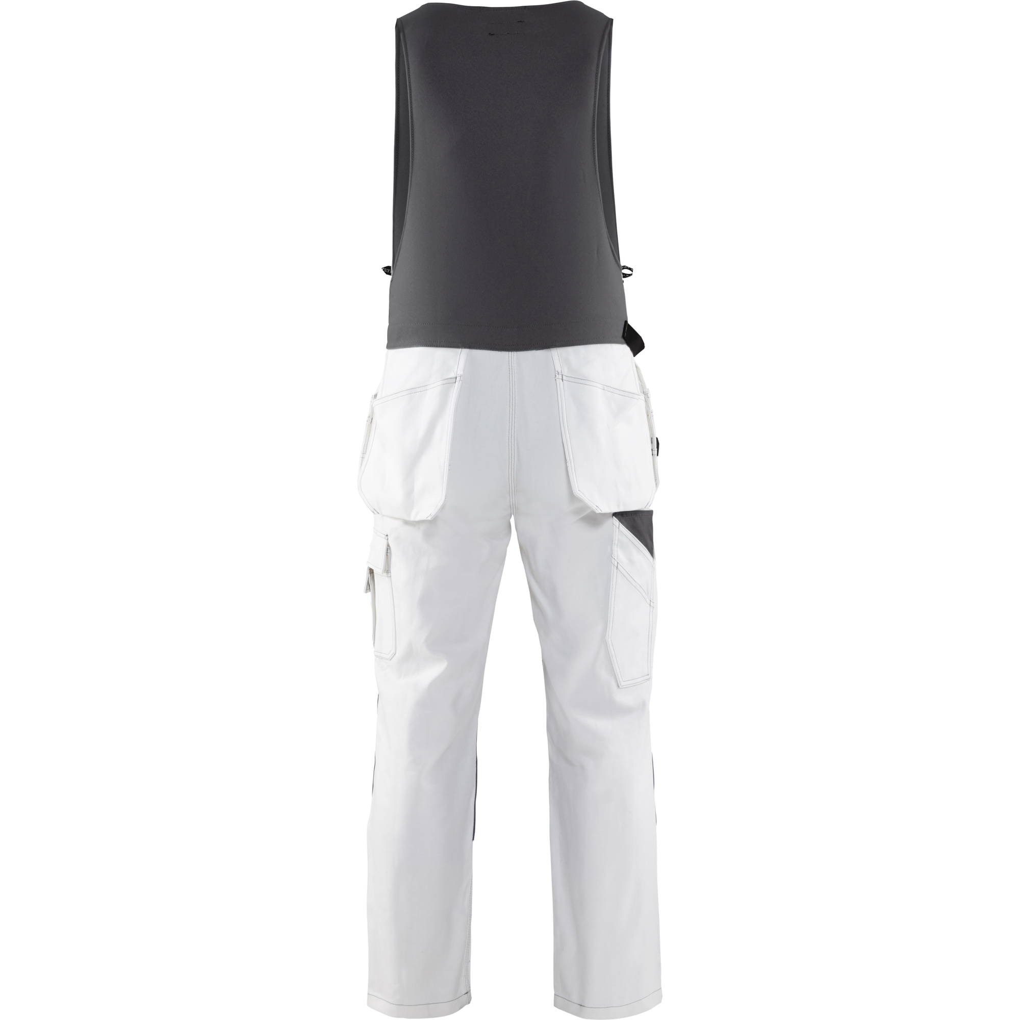 Blaklader Bib and Brace, White/Dark Grey (4)