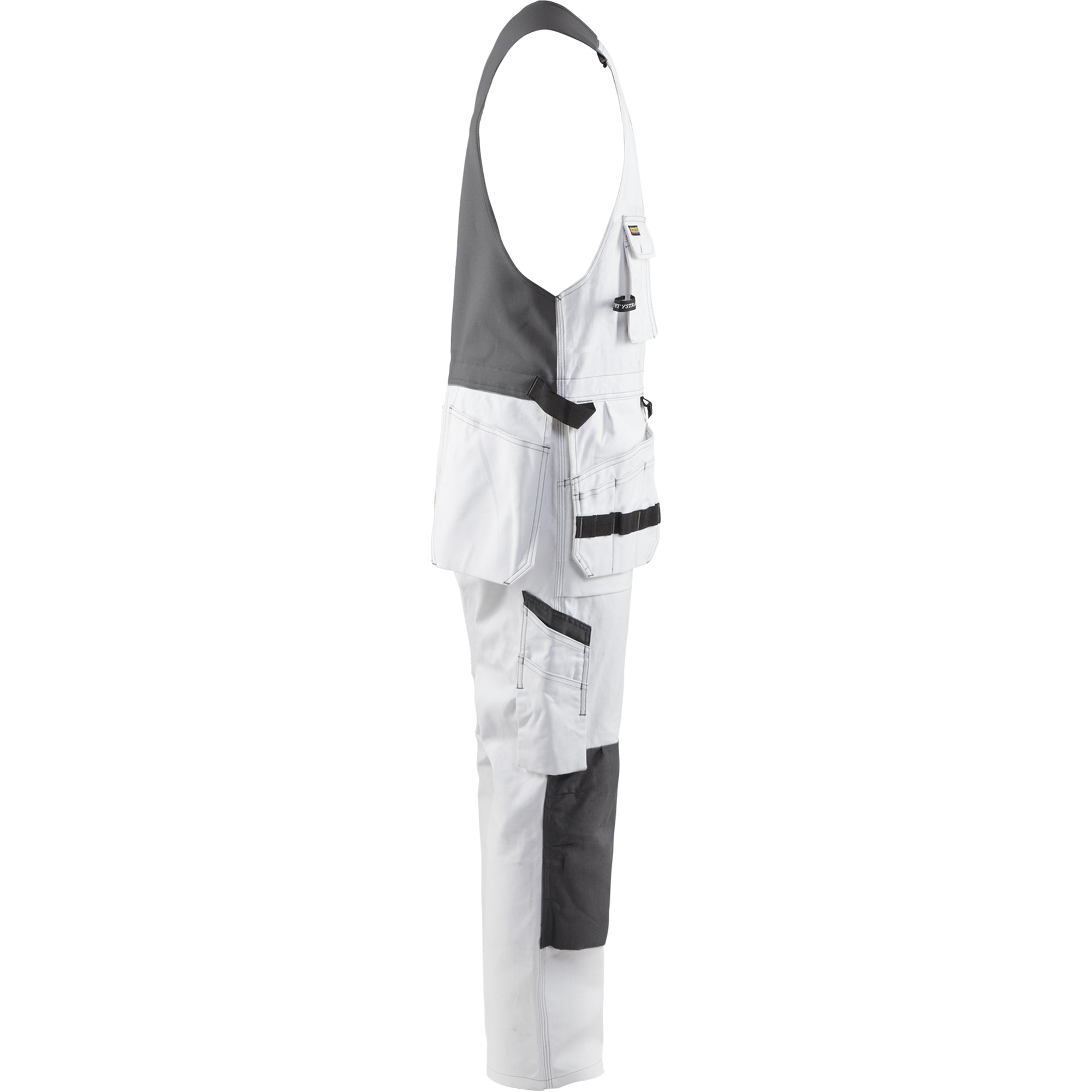 Blaklader Bib and Brace, White/Dark Grey (2)
