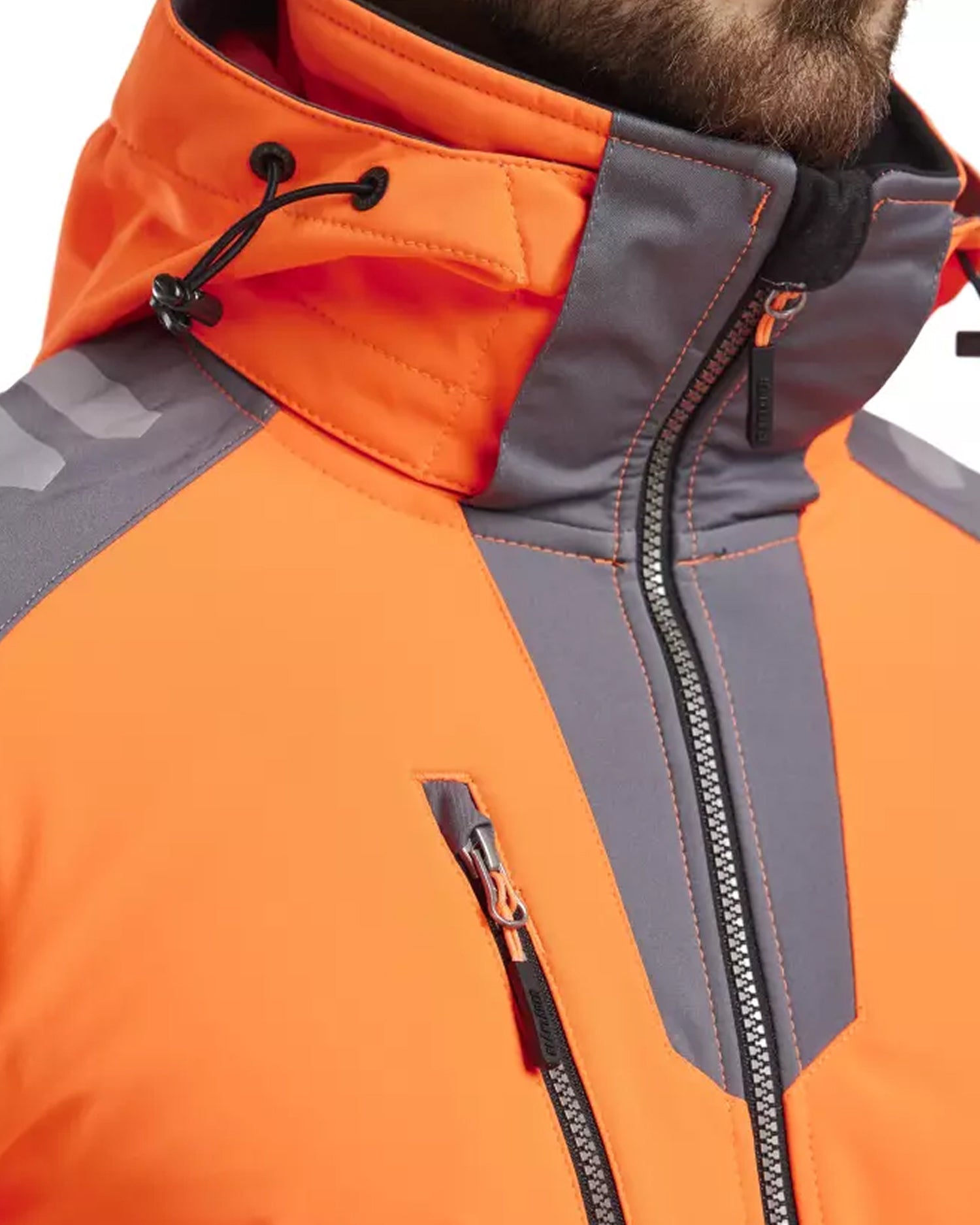 Blaklader High Vis Softshell Jacket, Orange/Medium Grey (8)