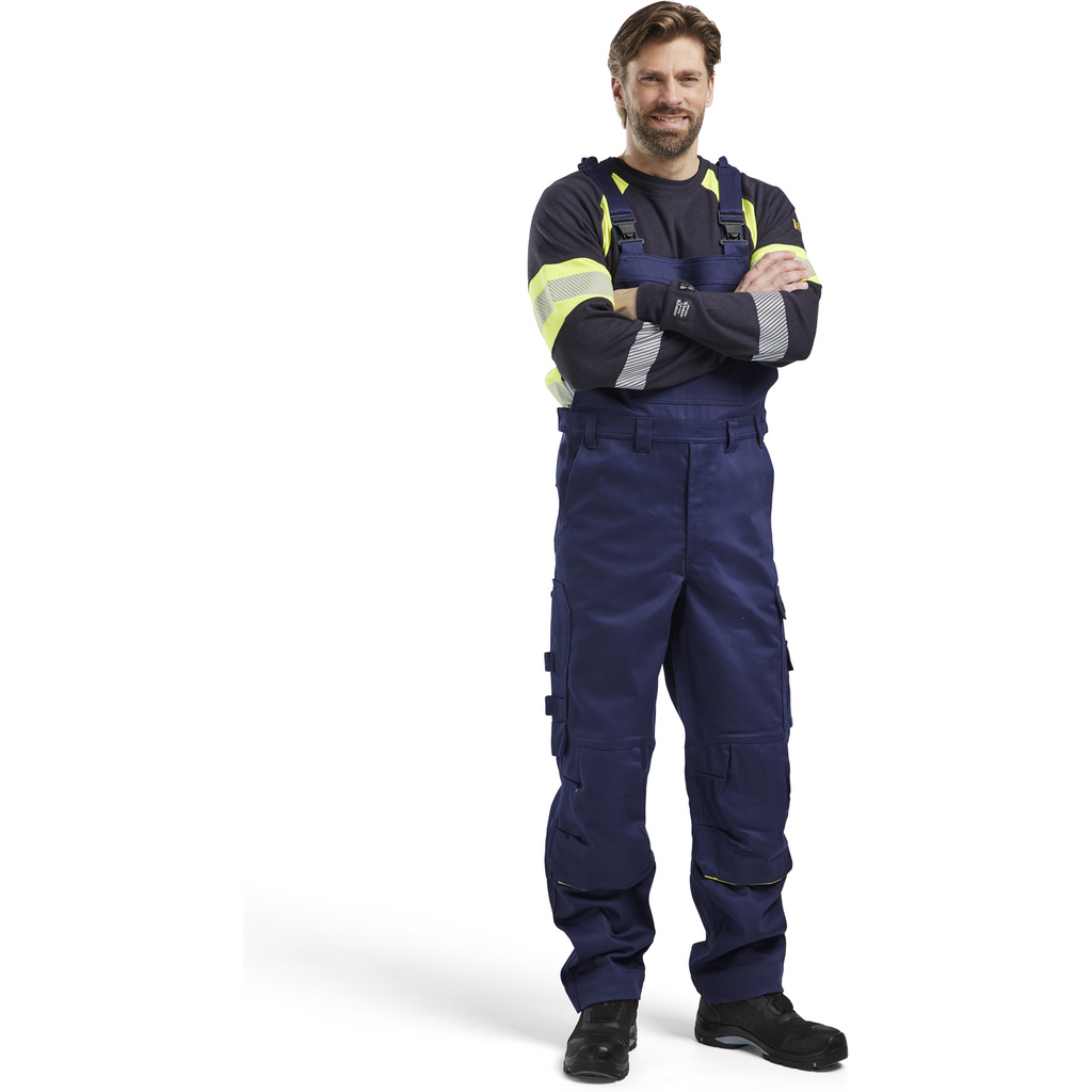 Blaklader Welding Bib and Brace, Navy/ Yellow (5)