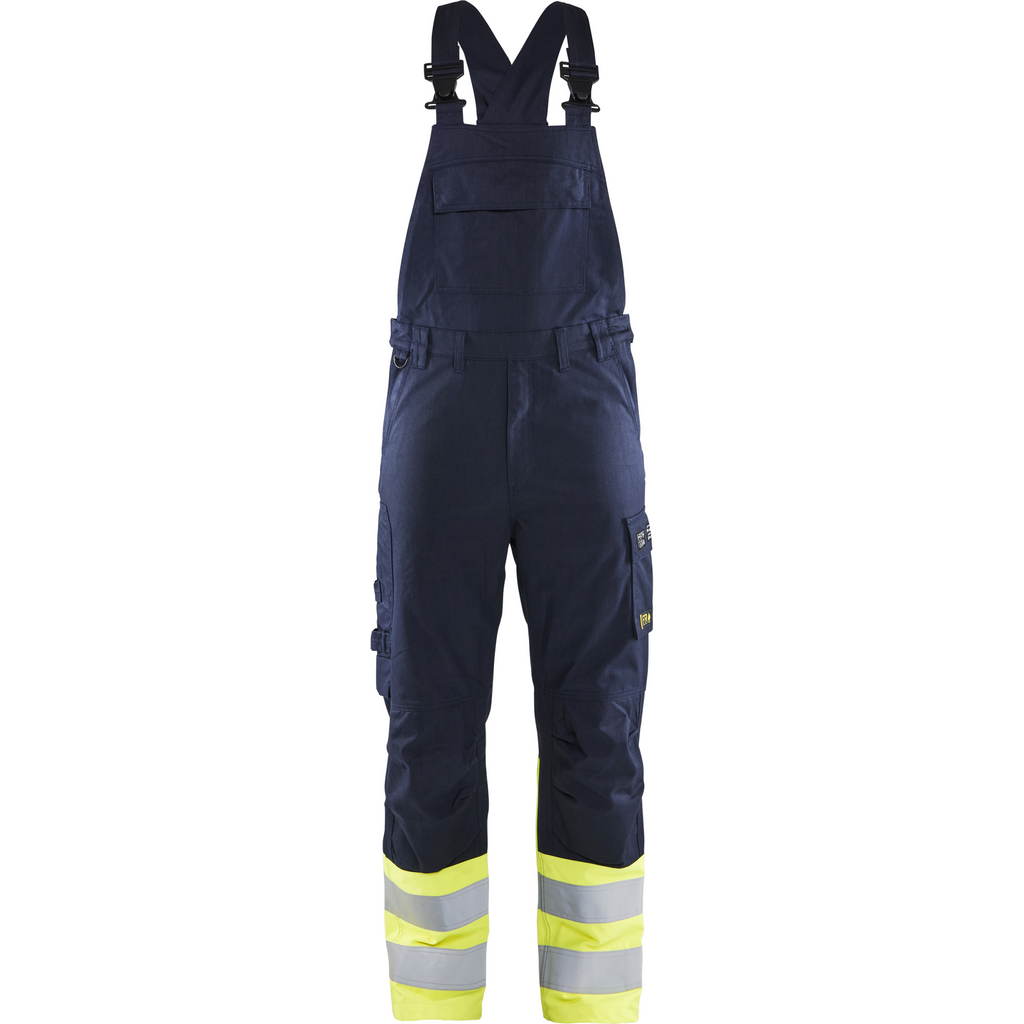 Blaklader Steel Bib and Brace, Navy/Yellow