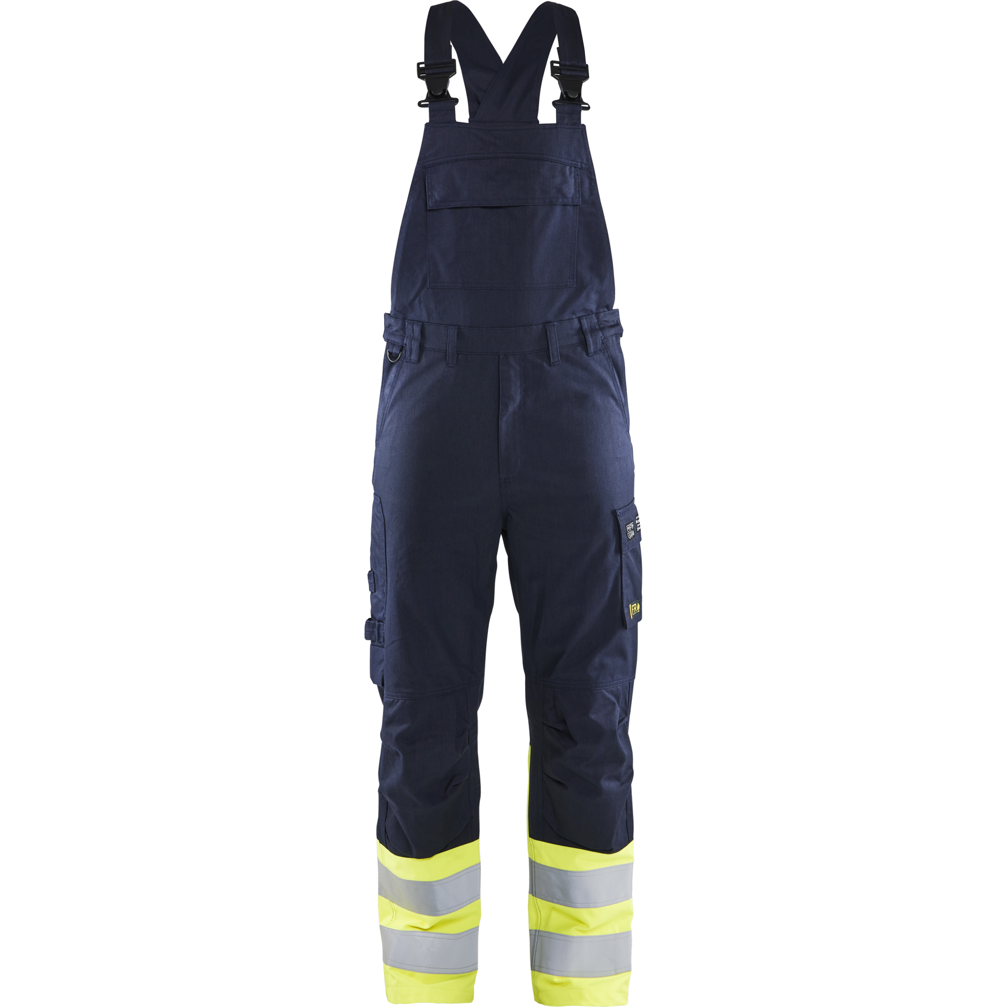 Blaklader Steel Bib and Brace, Navy/Yellow