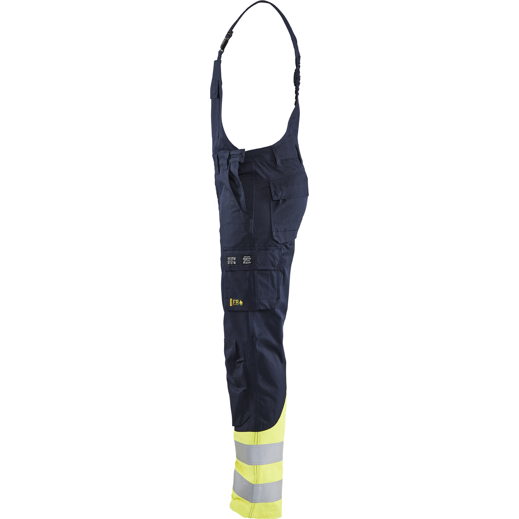 Blaklader Steel Bib and Brace, Navy/Yellow (3)