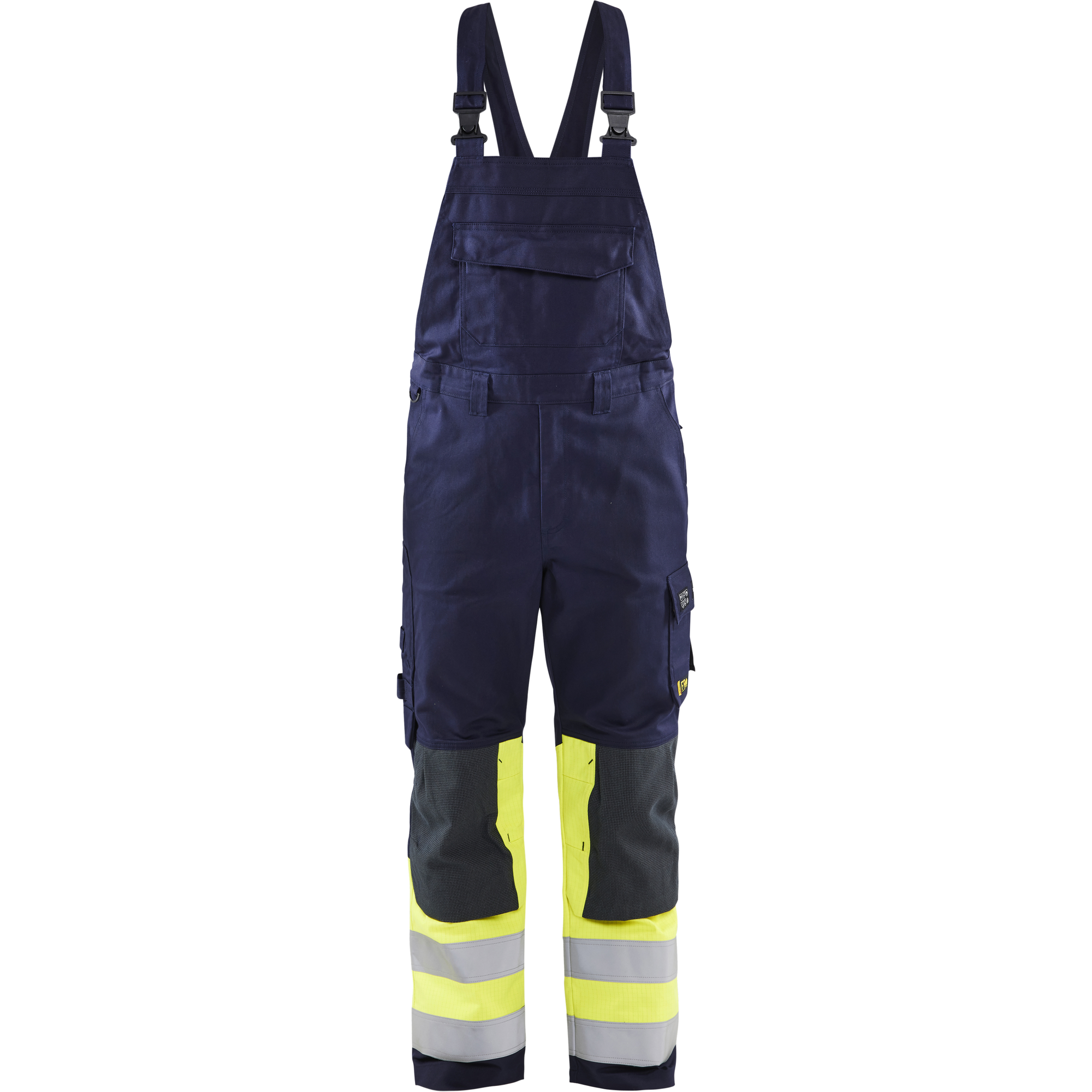 Blaklader Multi-Norm Bib and Brace, Navy/Yellow