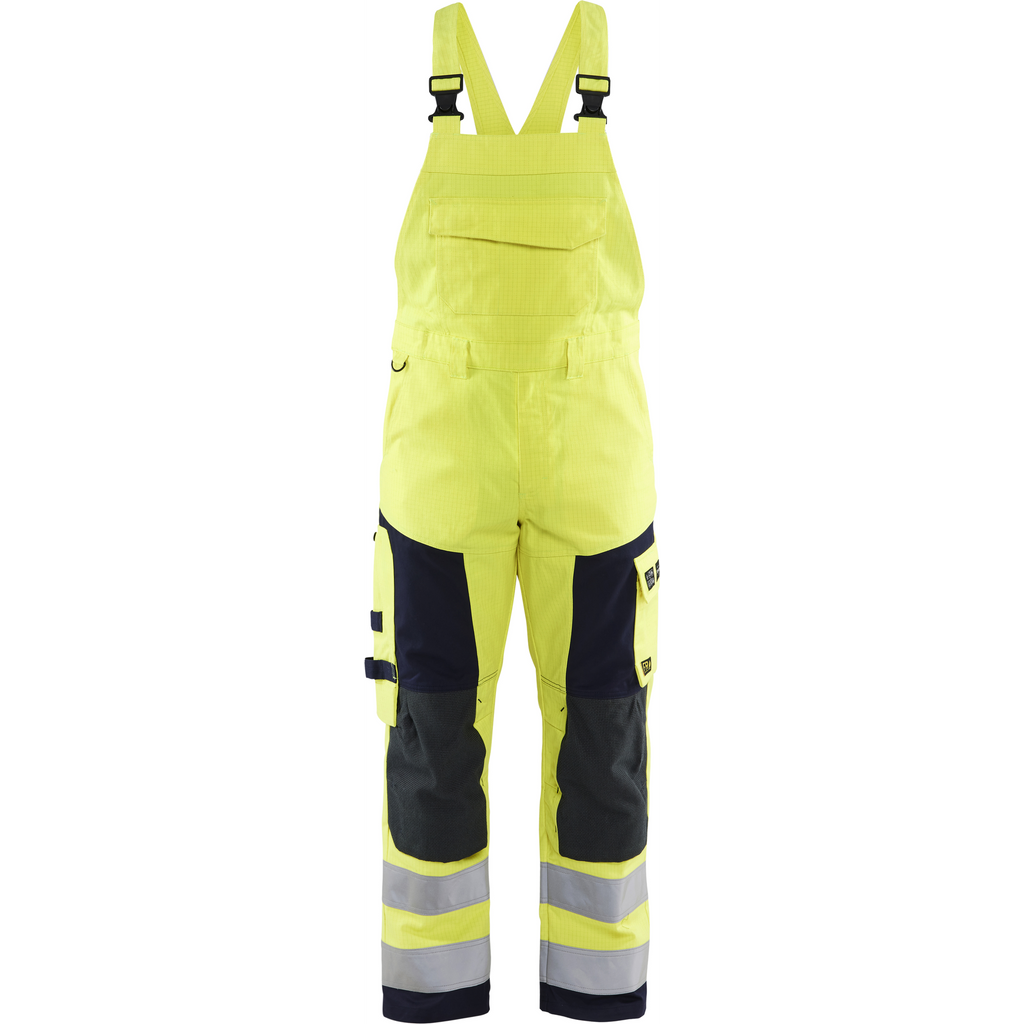 Blaklader Multinorm Bib and Brace, Yellow/Navy