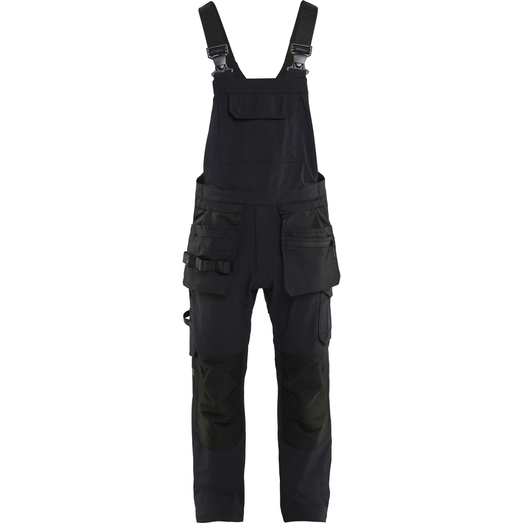 Blaklader 4-Way Stretch Bib and Brace, Black