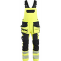Blaklader High Vis 4-Way Stretch Bib and Brace, Yellow/Black