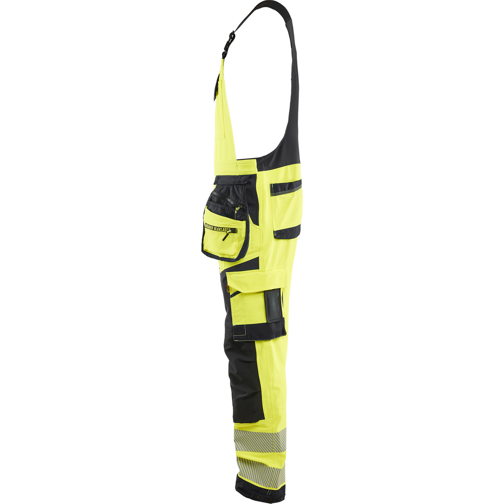 Blaklader High Vis 4-Way Stretch Bib and Brace, Yellow/Black (3)
