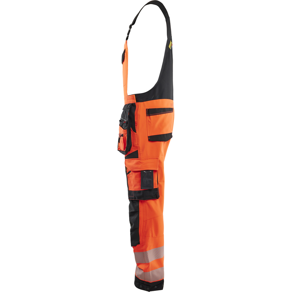 Blaklader High Vis 4-Way Stretch Bib and Brace, Red/Black (3)