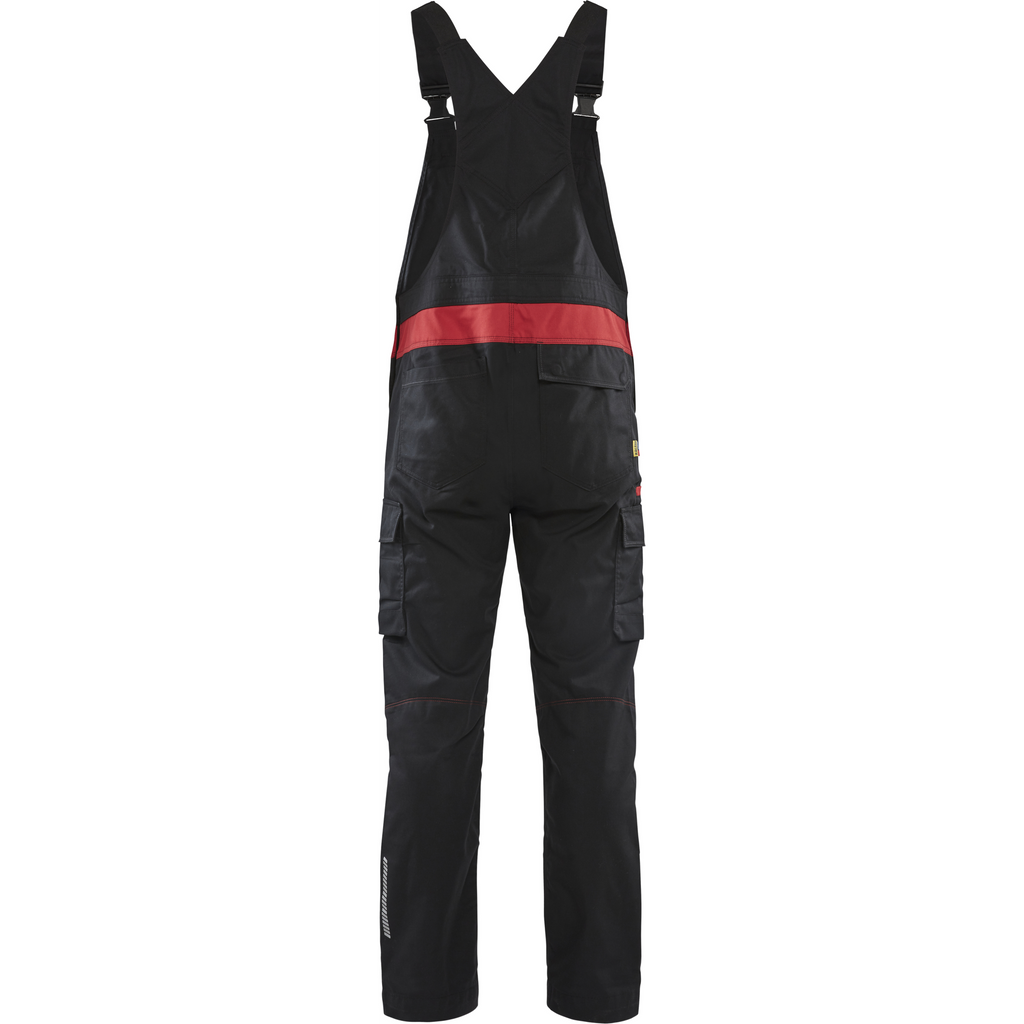 Blaklader Industry Bib and Brace, Black/Red (4)