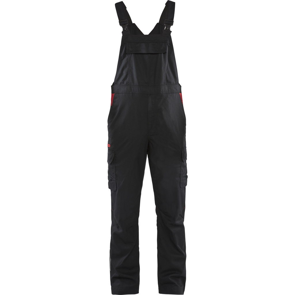 Blaklader Industry Bib and Brace, Black/Red