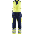Blaklader High Vis Sleeveless Coverall, Yellow/Navy Blue