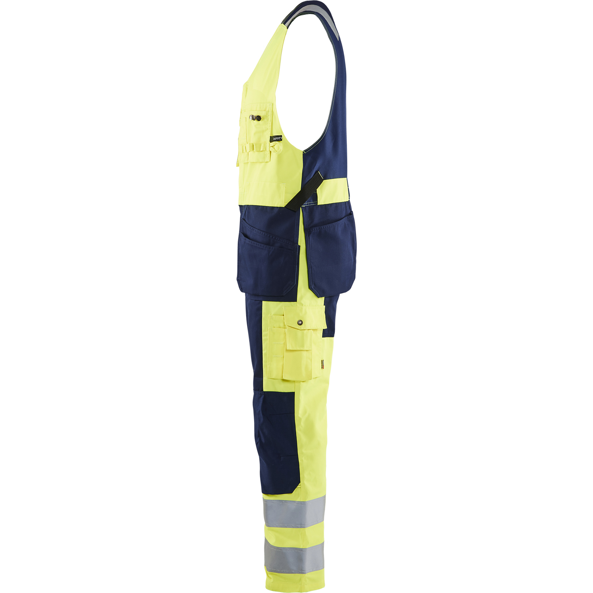 Blaklader High Vis Sleeveless Coverall, Yellow/Navy Blue (3)