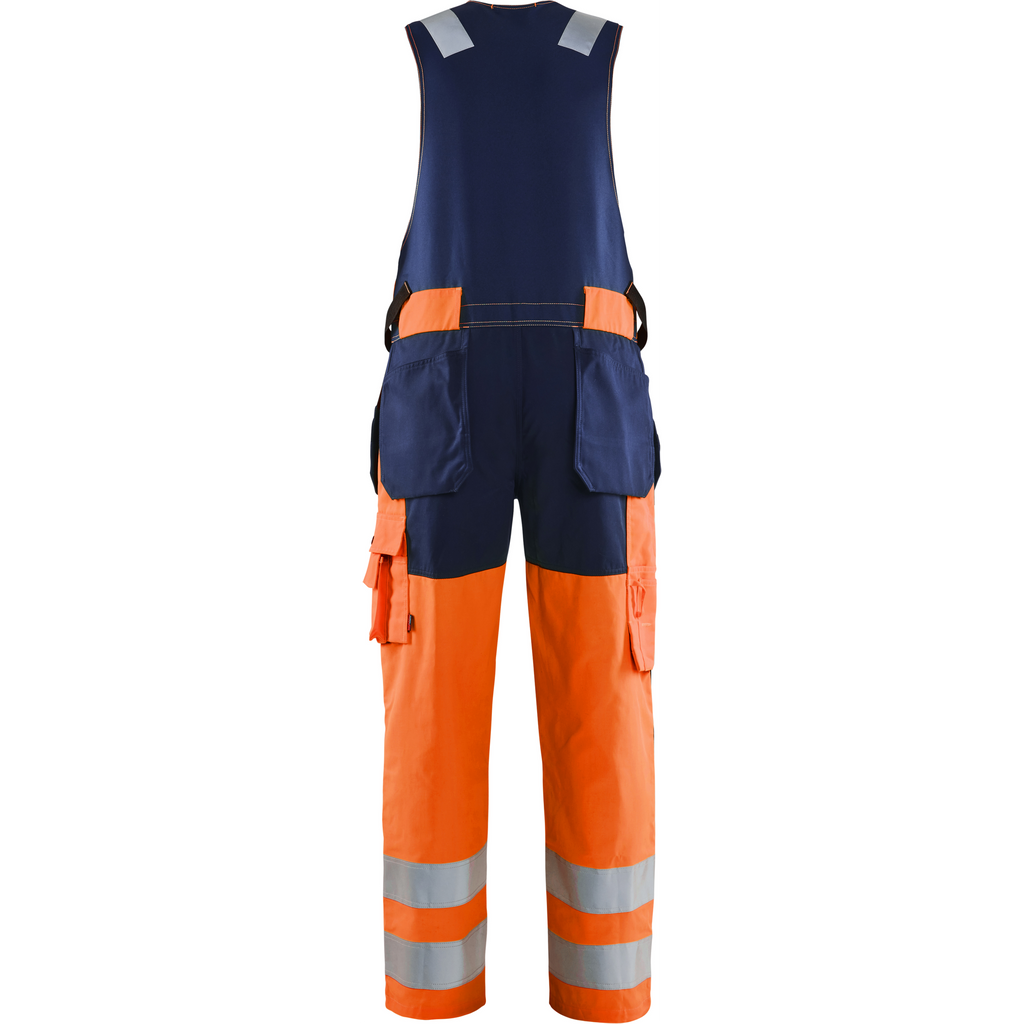 Blaklader High Vis Combination Trousers, Orange/Navy Blue (4)