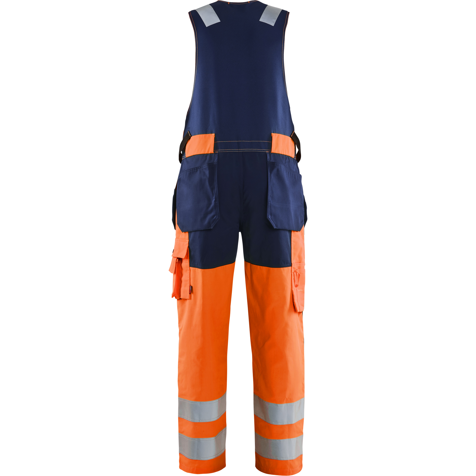 Blaklader High Vis Combination Trousers, Orange/Navy Blue (4)