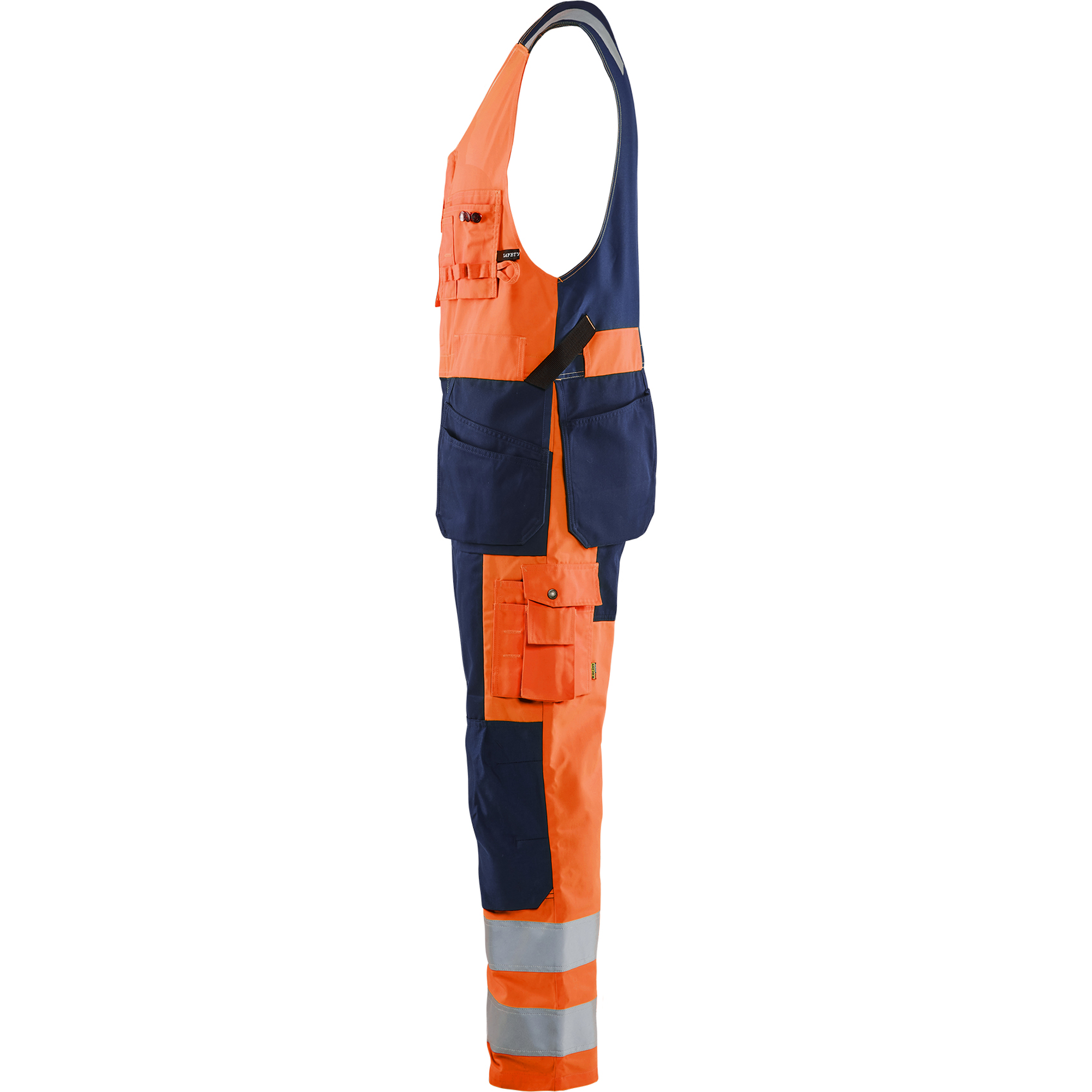Blaklader High Vis Combination Trousers, Orange/Navy Blue (3)