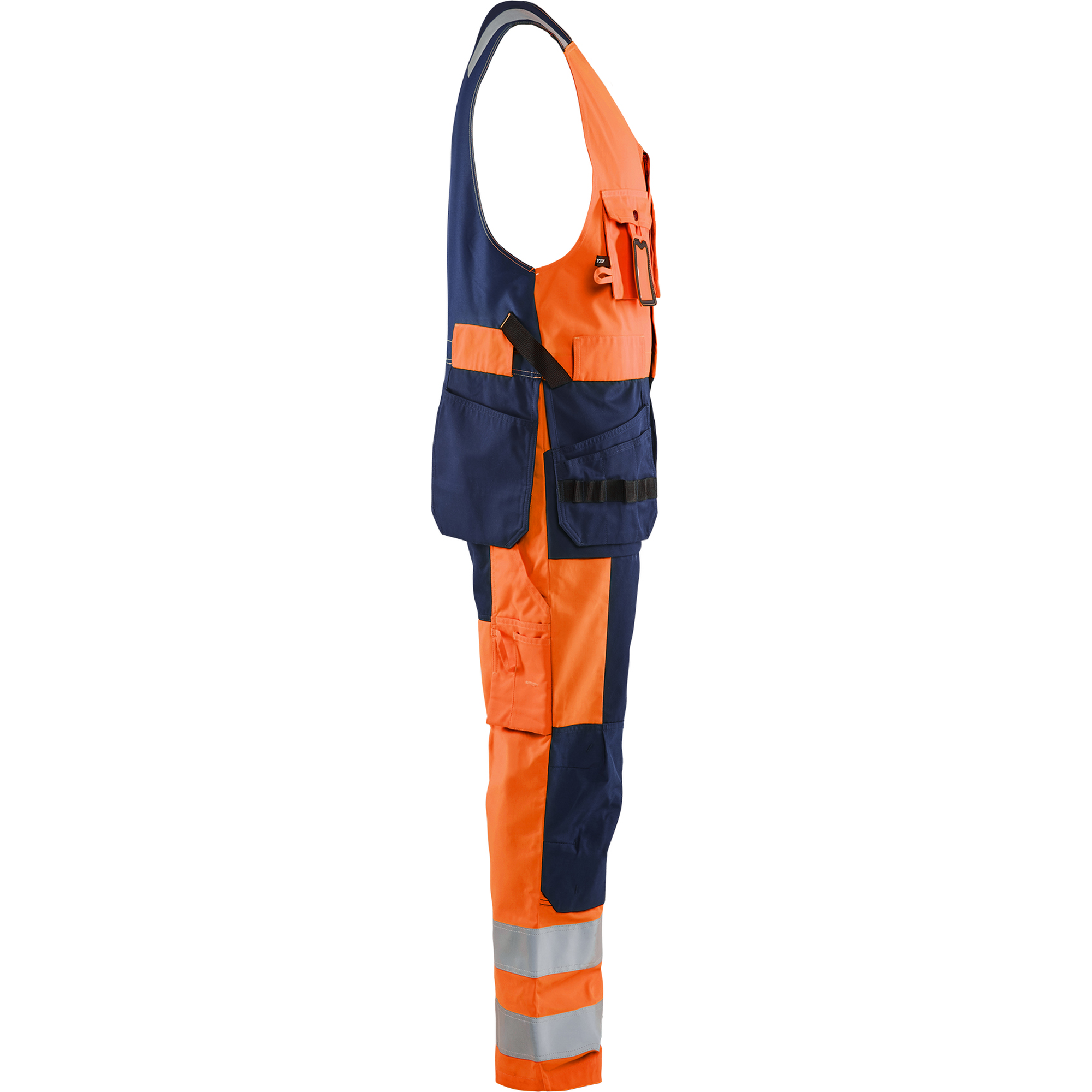 Blaklader High Vis Combination Trousers, Orange/Navy Blue (2)