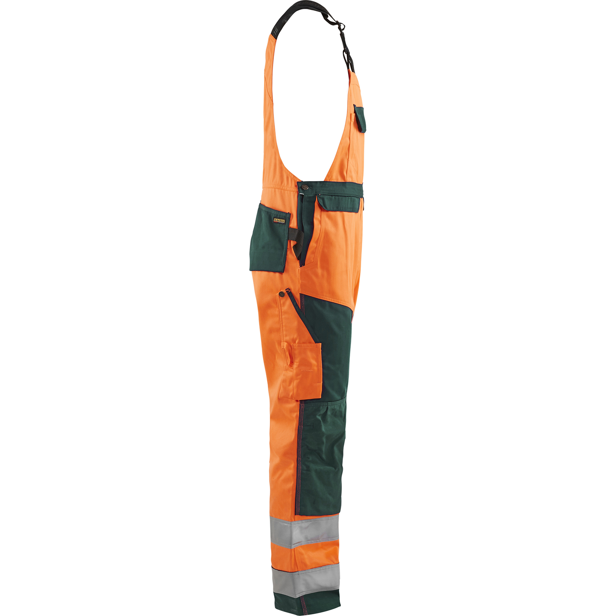 Blaklader High Vis Bib and Brace, Orange/Green (2)