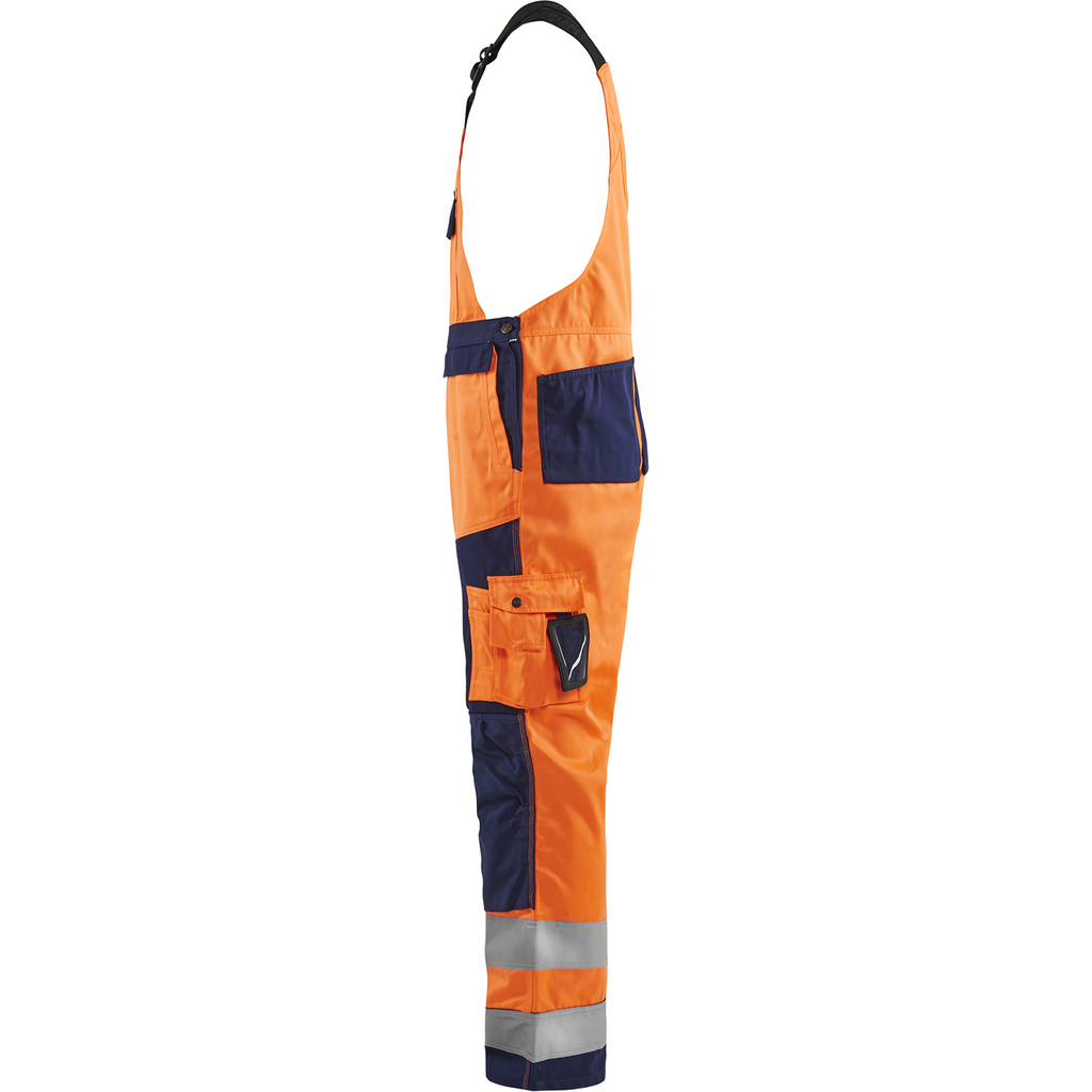 Blaklader High Vis Bib and Brace, Orange/Navy Blue (3)