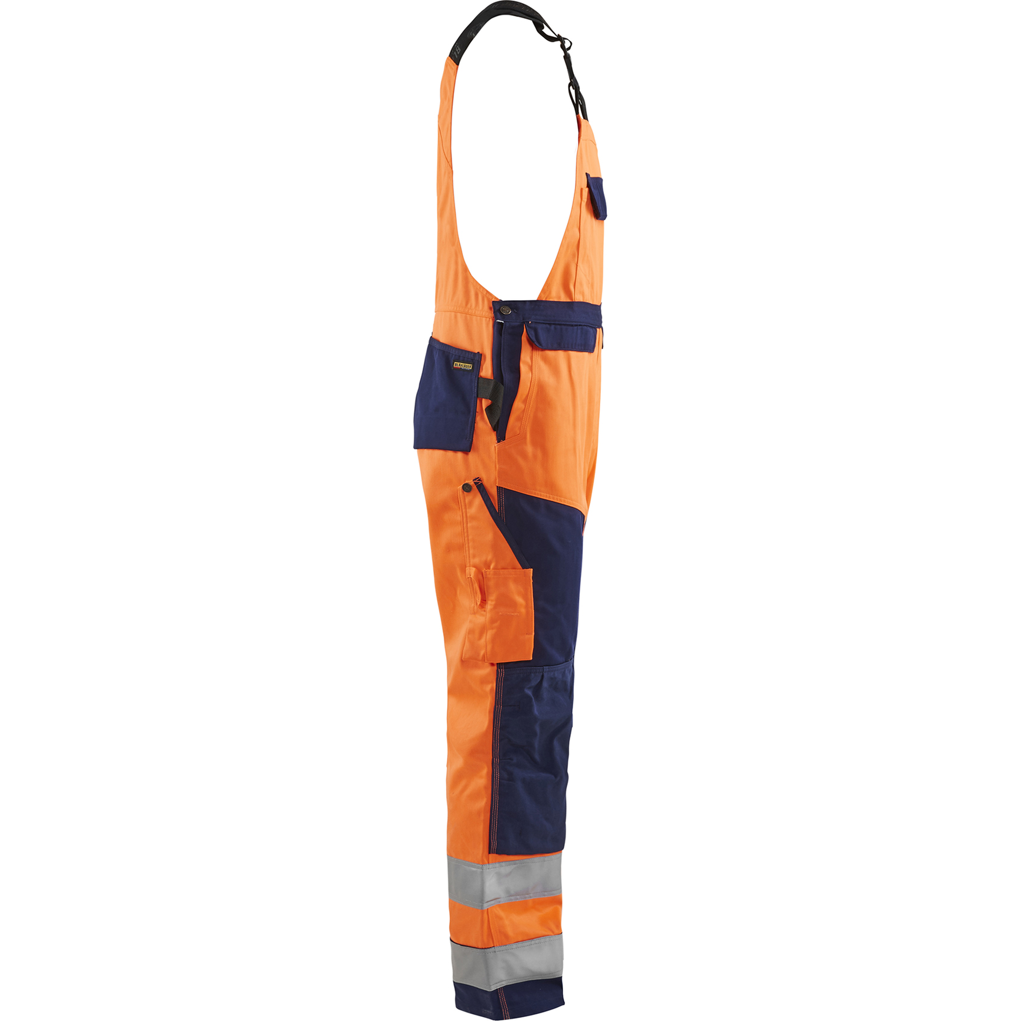 Blaklader High Vis Bib and Brace, Orange/Navy Blue (2)