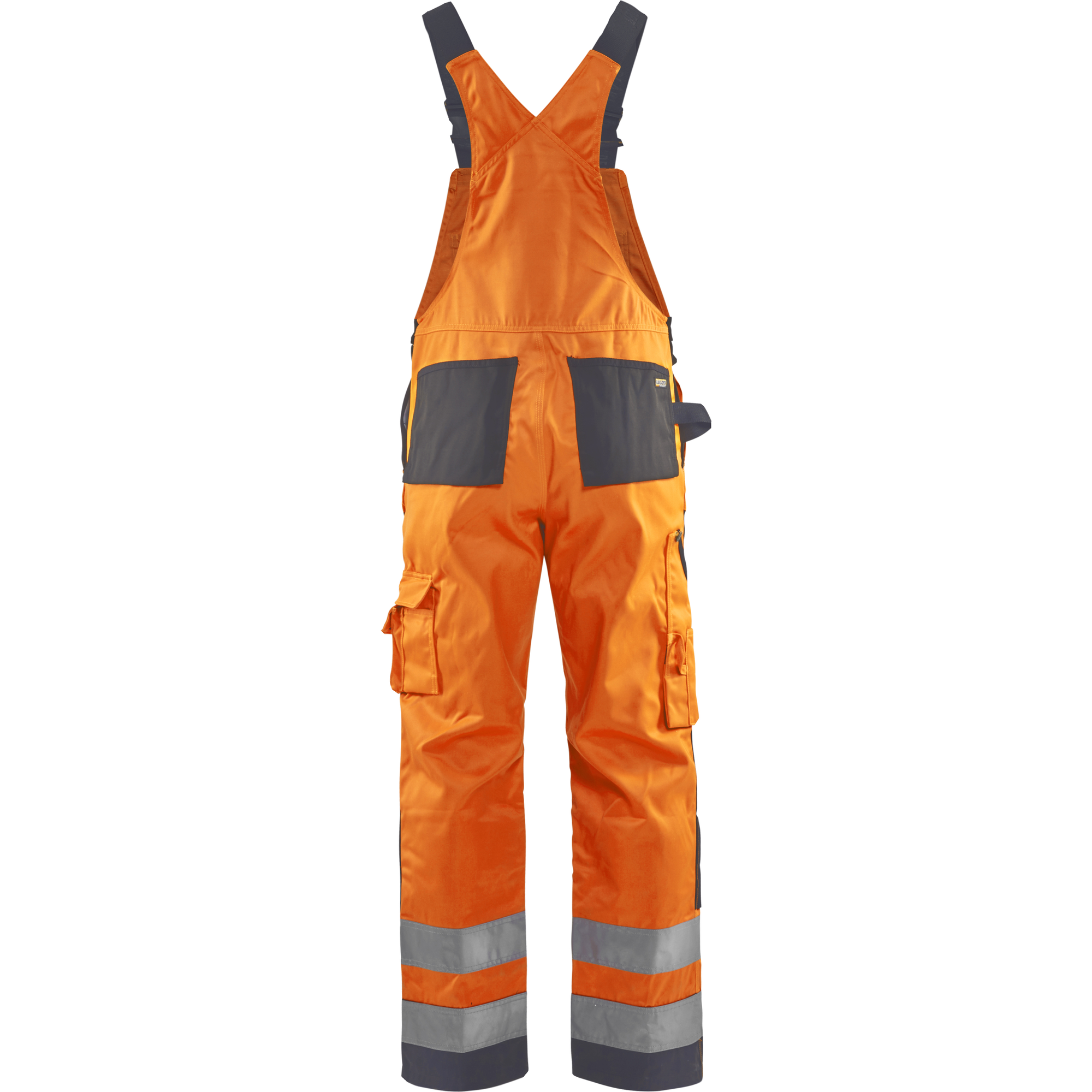 Blaklader High Vis Bib and Brace, Orange/Medium Grey (4)