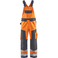 Blaklader High Vis Bib and Brace, Orange/Medium Grey