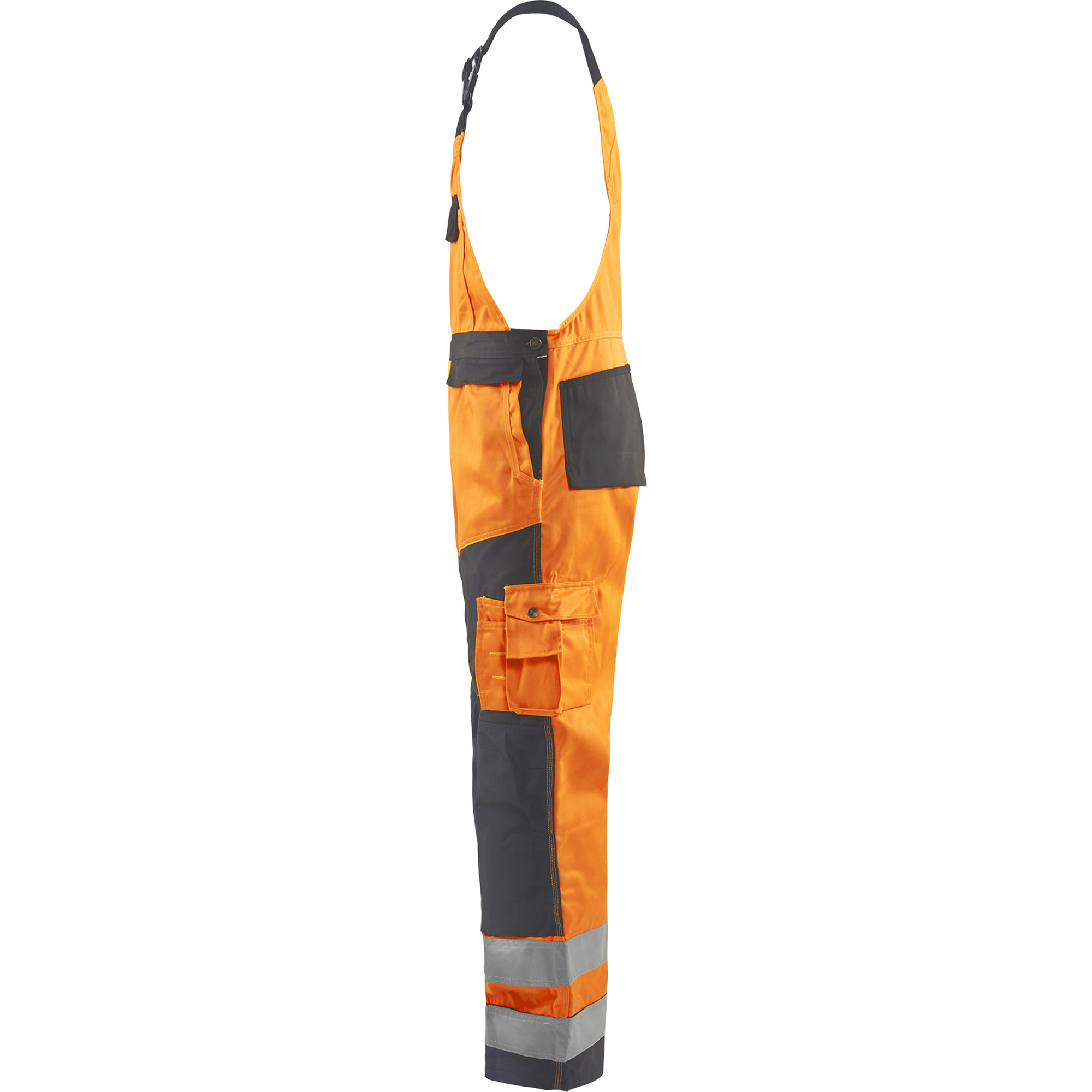 Blaklader High Vis Bib and Brace, Orange/Medium Grey (3)