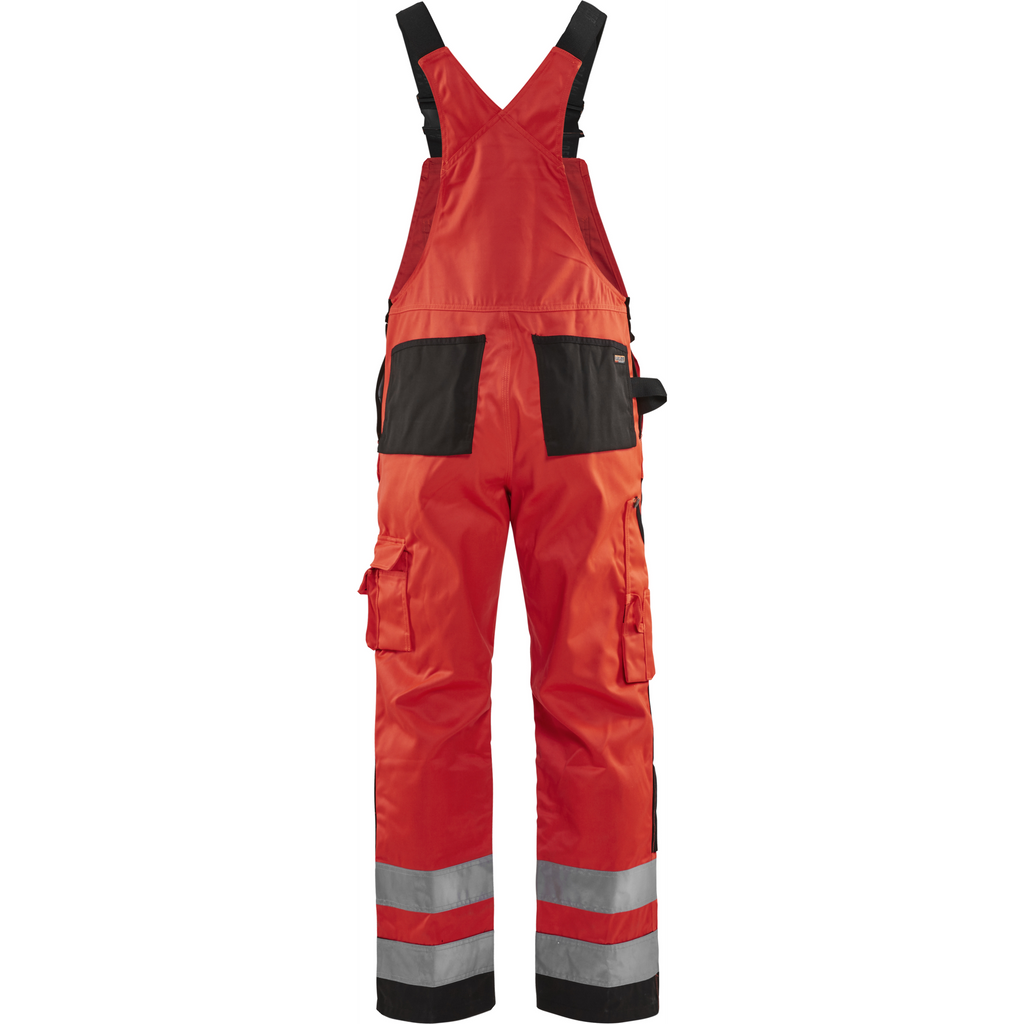Blaklader High Vis Bib and Brace, Red/Black (4)