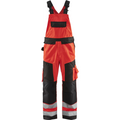 Blaklader High Vis Bib and Brace, Red/Black