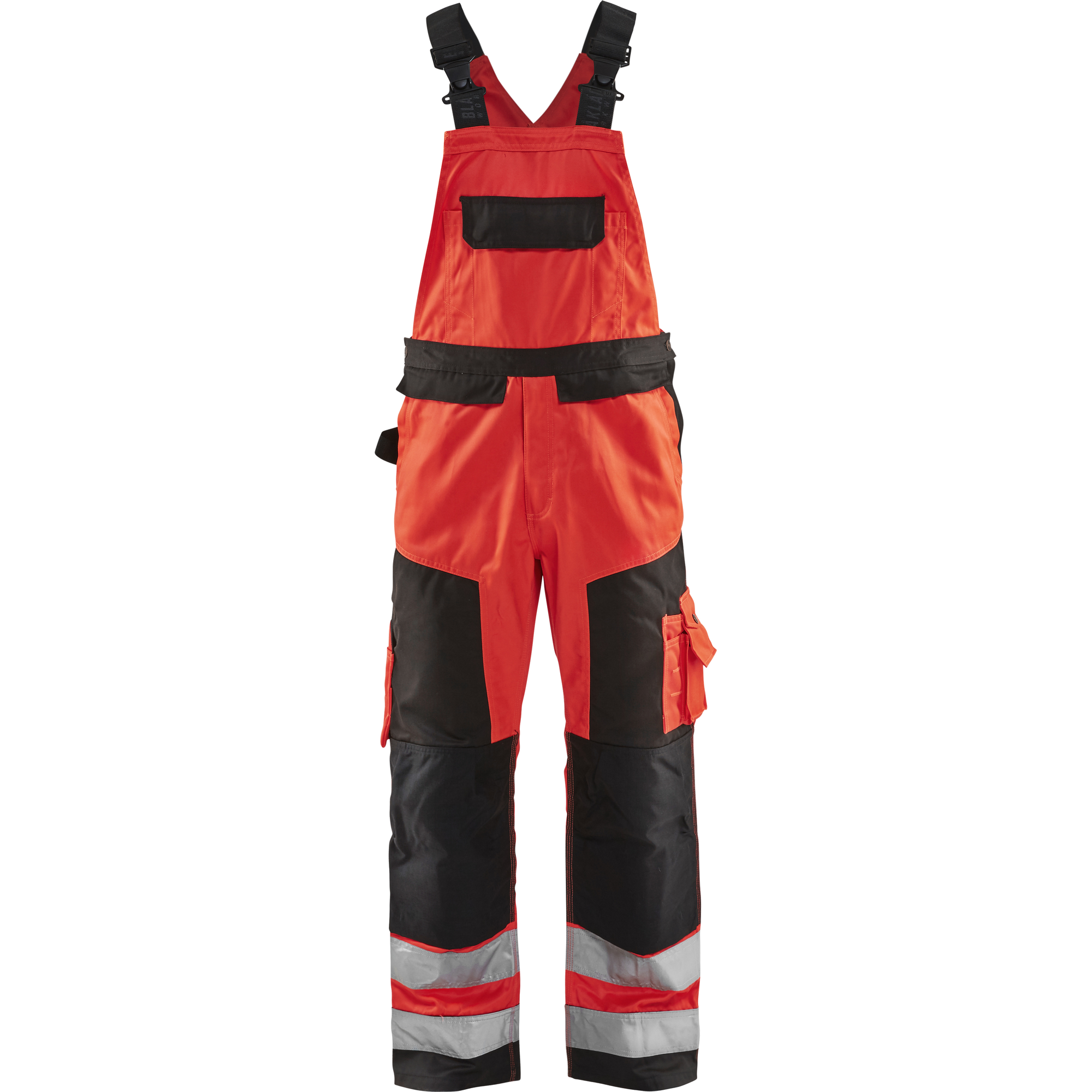 Blaklader High Vis Bib and Brace, Red/Black
