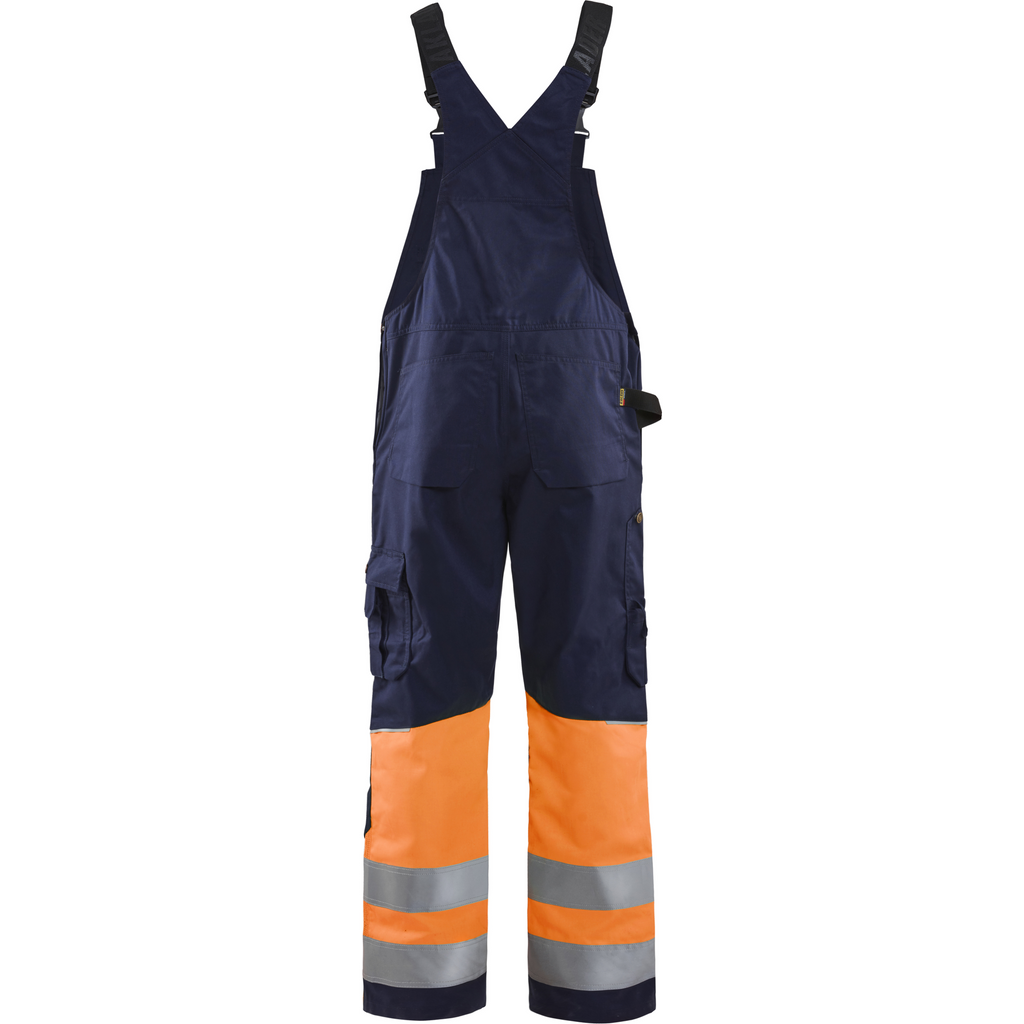 Blaklader High Vis Bib and Brace, Navy/Orange (4)