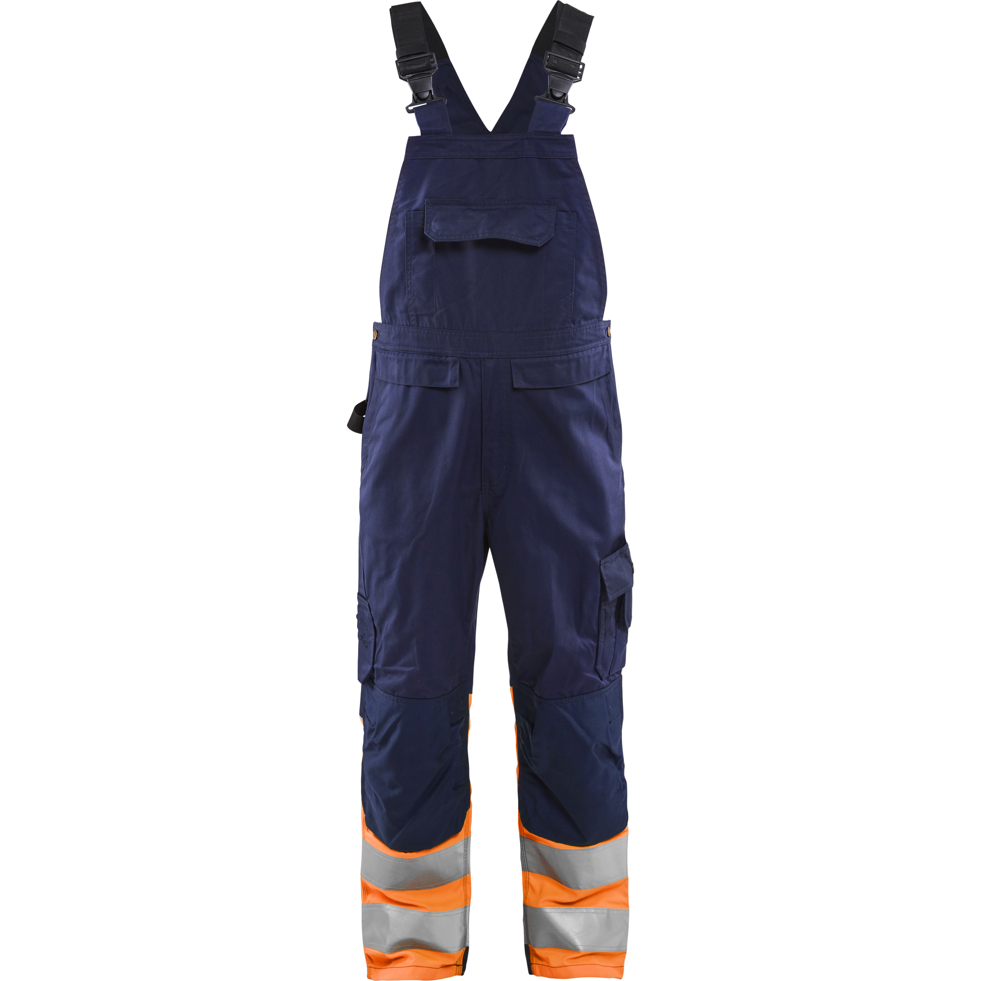Blaklader High Vis Bib and Brace, Navy/Orange