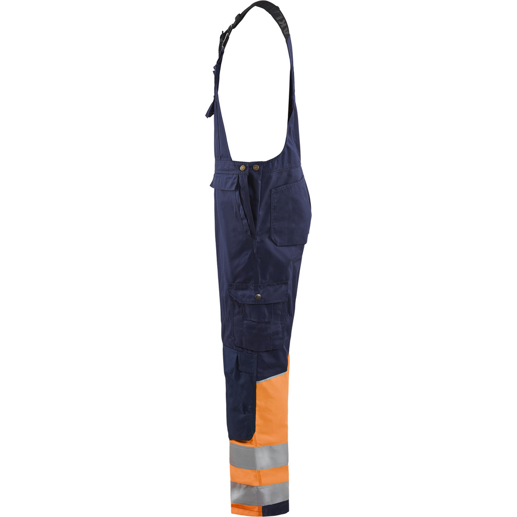 Blaklader High Vis Bib and Brace, Navy/Orange (3)