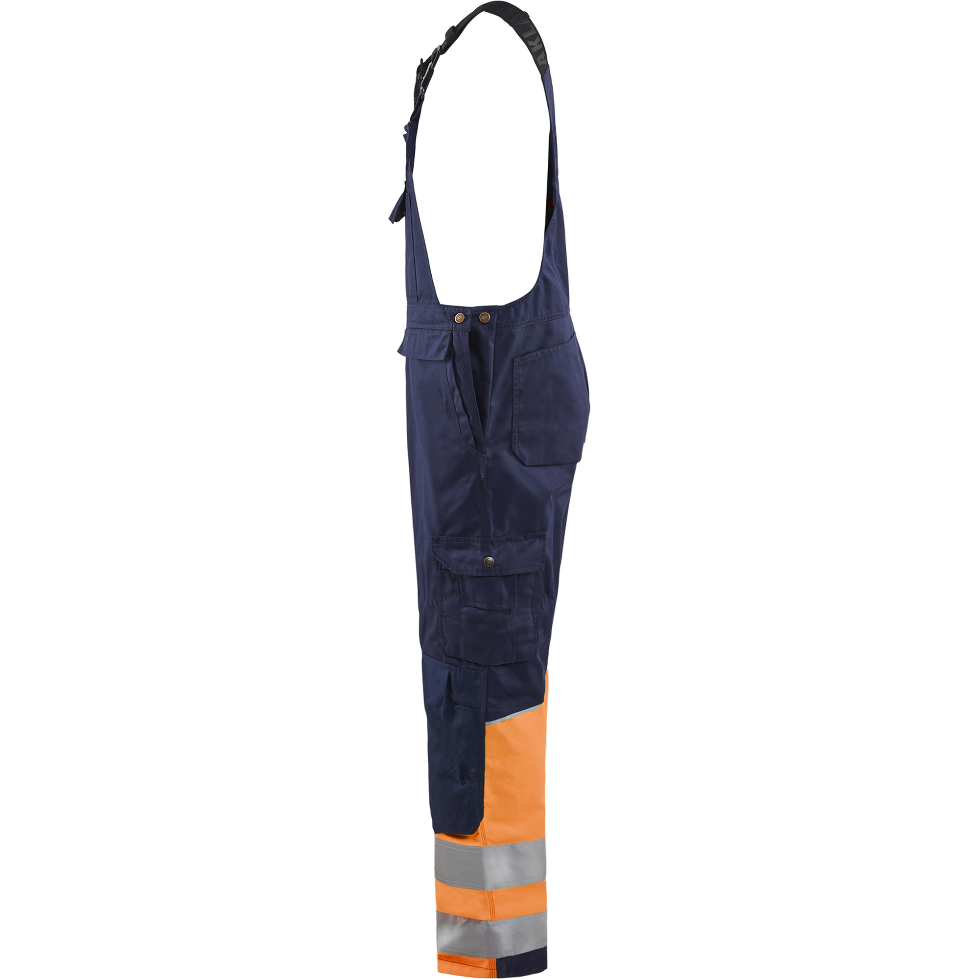 Blaklader High Vis Bib and Brace, Navy/Orange (3)