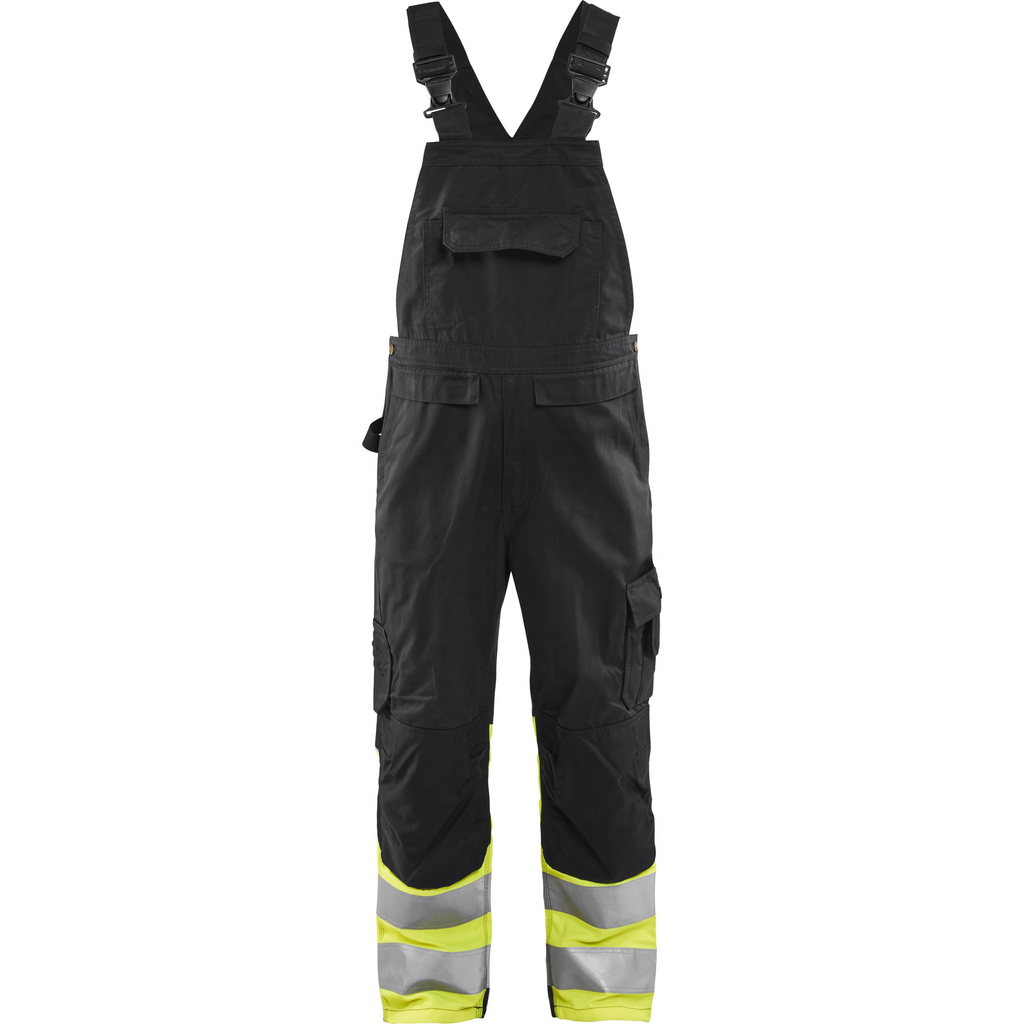 Blaklader High Vis Bib and Brace, Black/Yellow