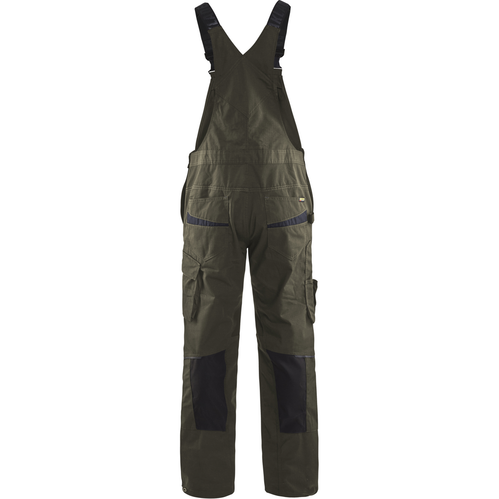 Blaklader Stretch Bib and Brace, Dark Olive Green/Black (3)