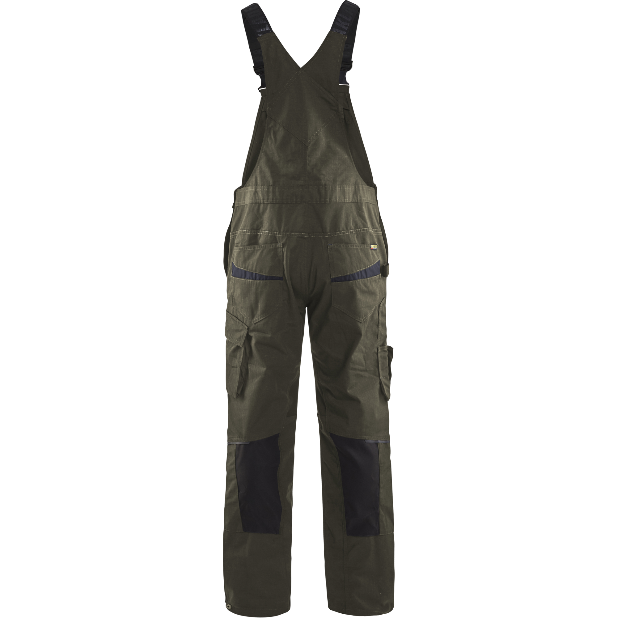 Blaklader Stretch Bib and Brace, Dark Olive Green/Black (3)