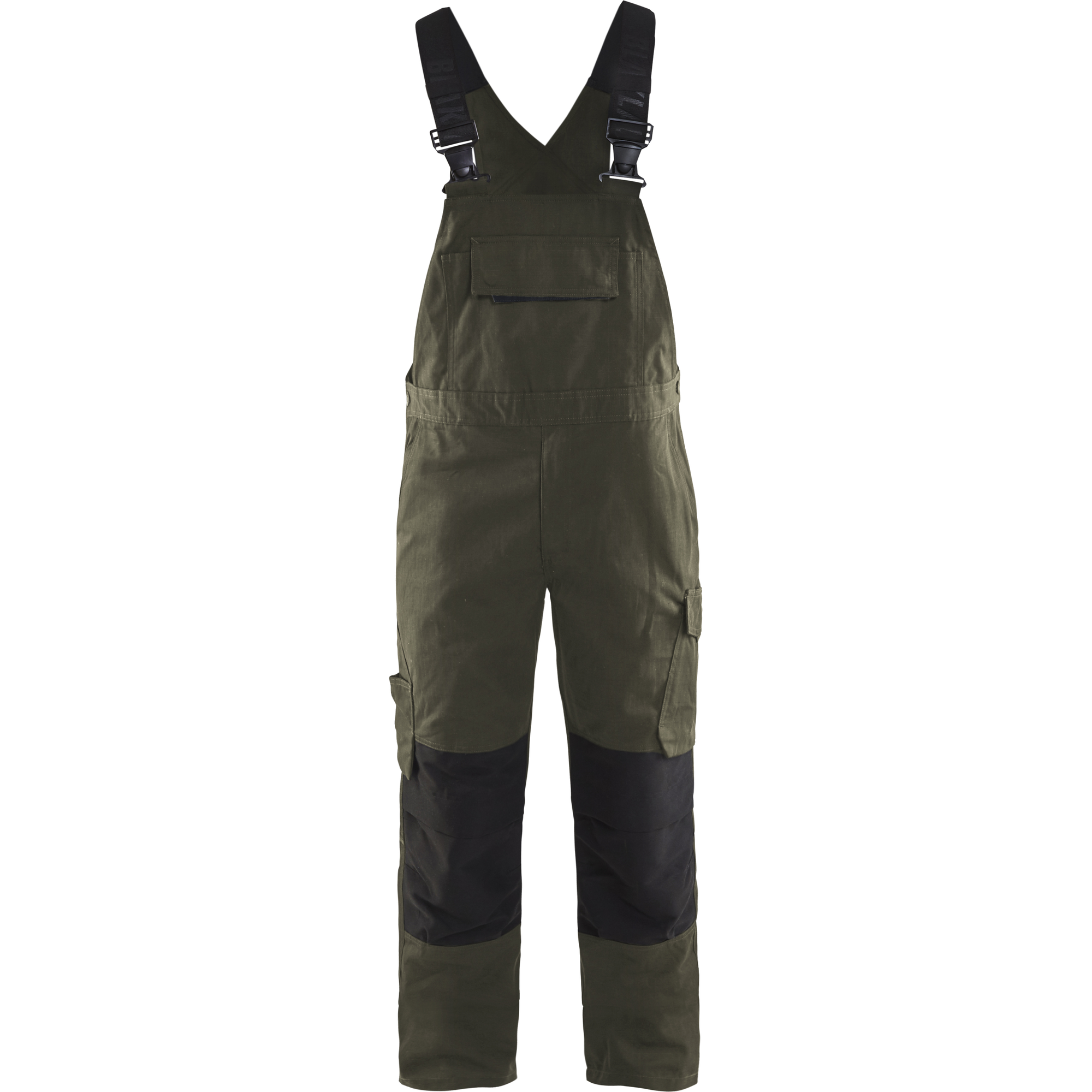 Blaklader Stretch Bib and Brace, Dark Olive Green/Black