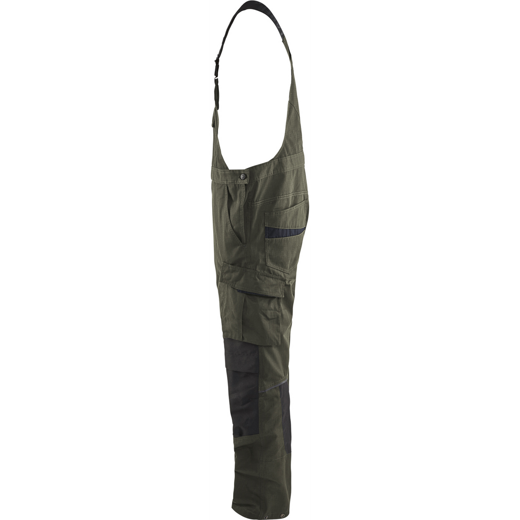 Blaklader Stretch Bib and Brace, Dark Olive Green/Black (2)