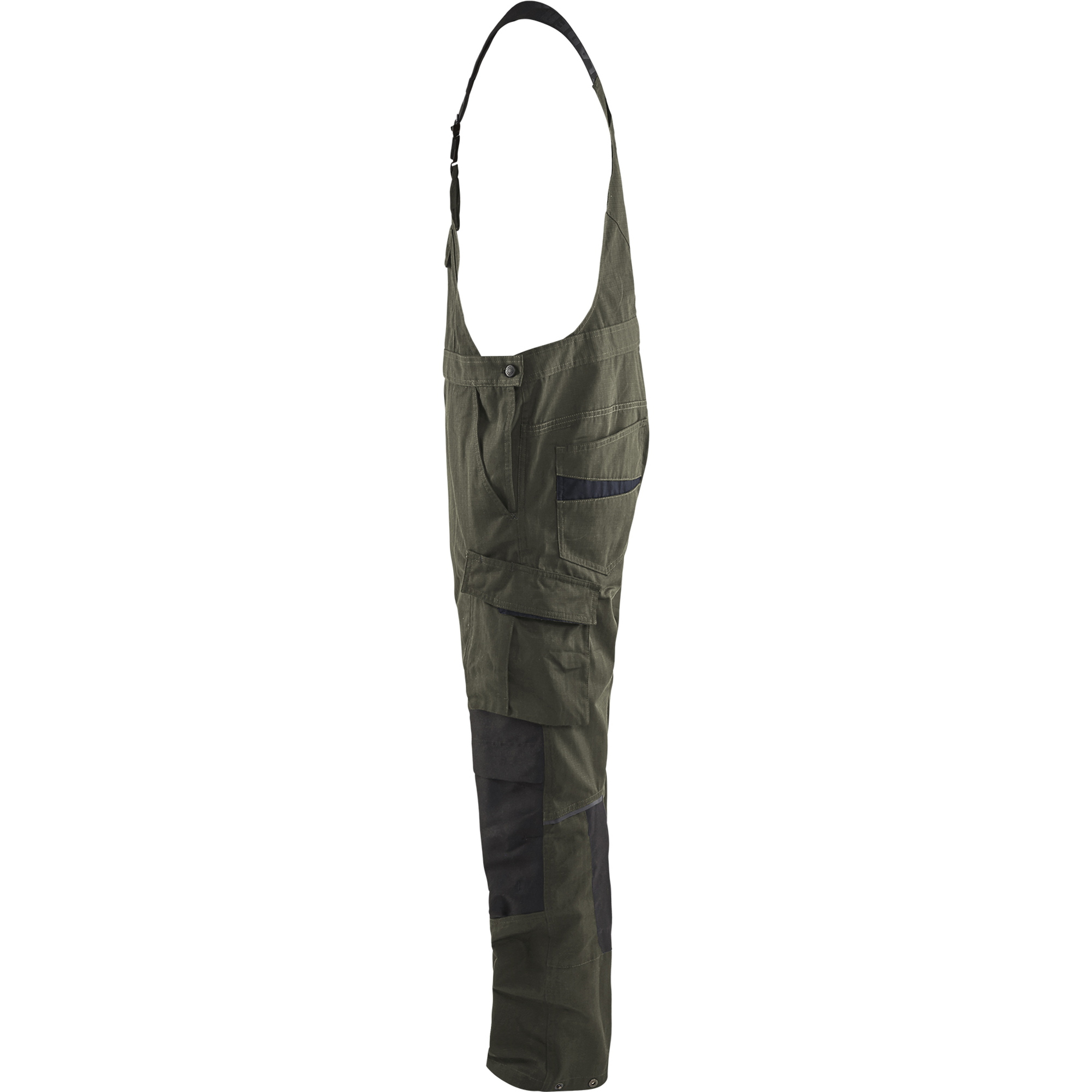 Blaklader Stretch Bib and Brace, Dark Olive Green/Black (2)