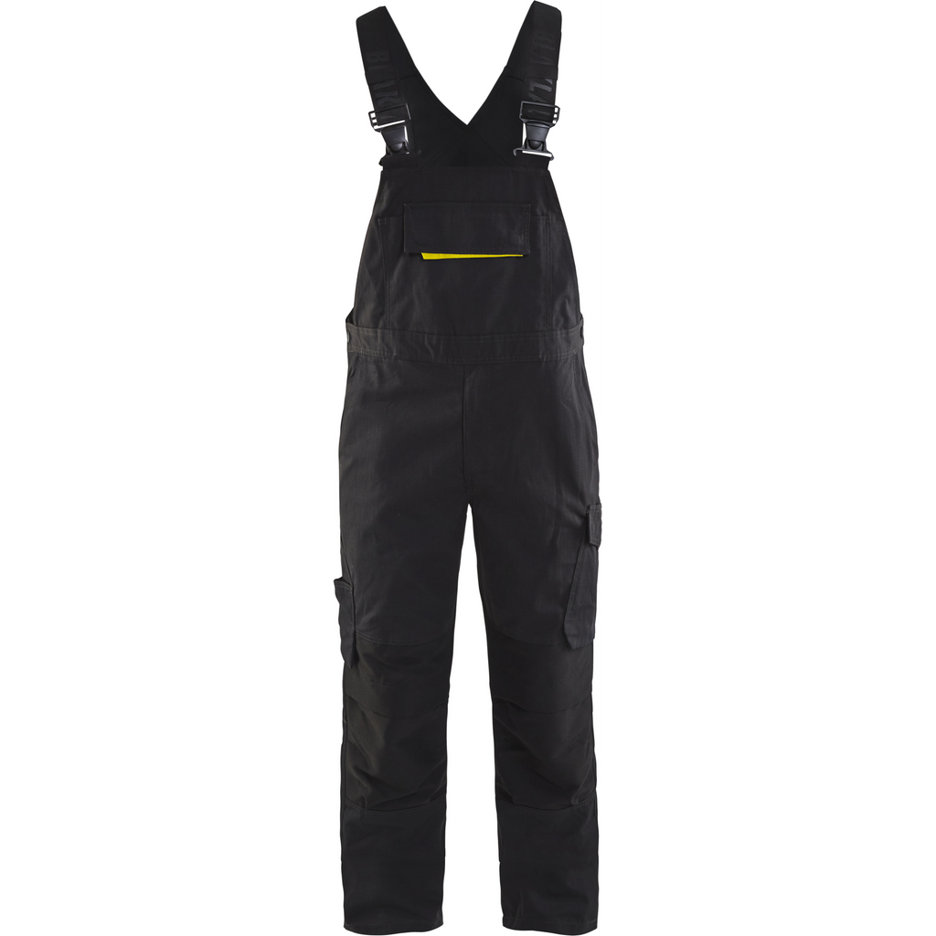 Blaklader Stretch Bib and Brace, Black/Yellow