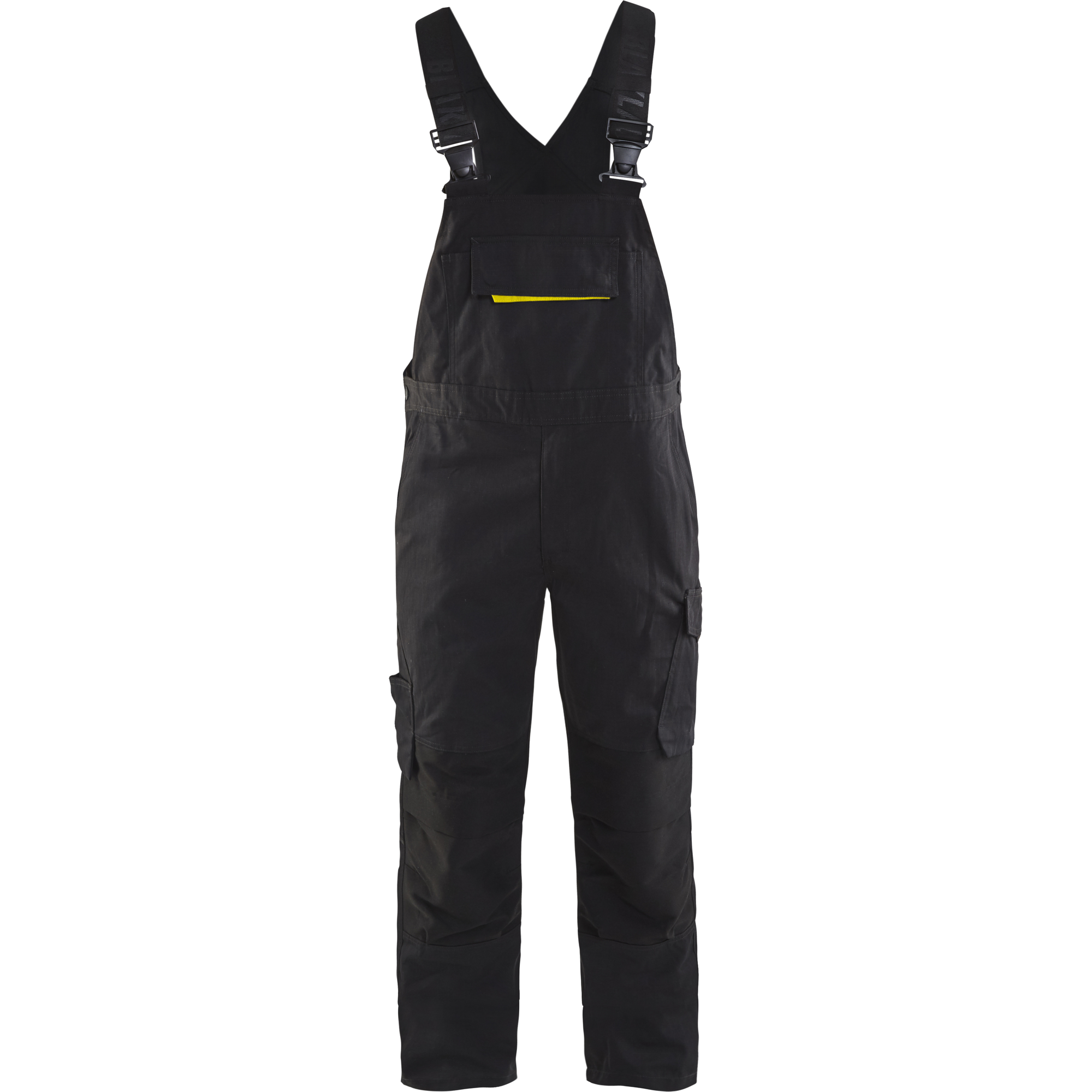 Blaklader Stretch Bib and Brace, Black/Yellow