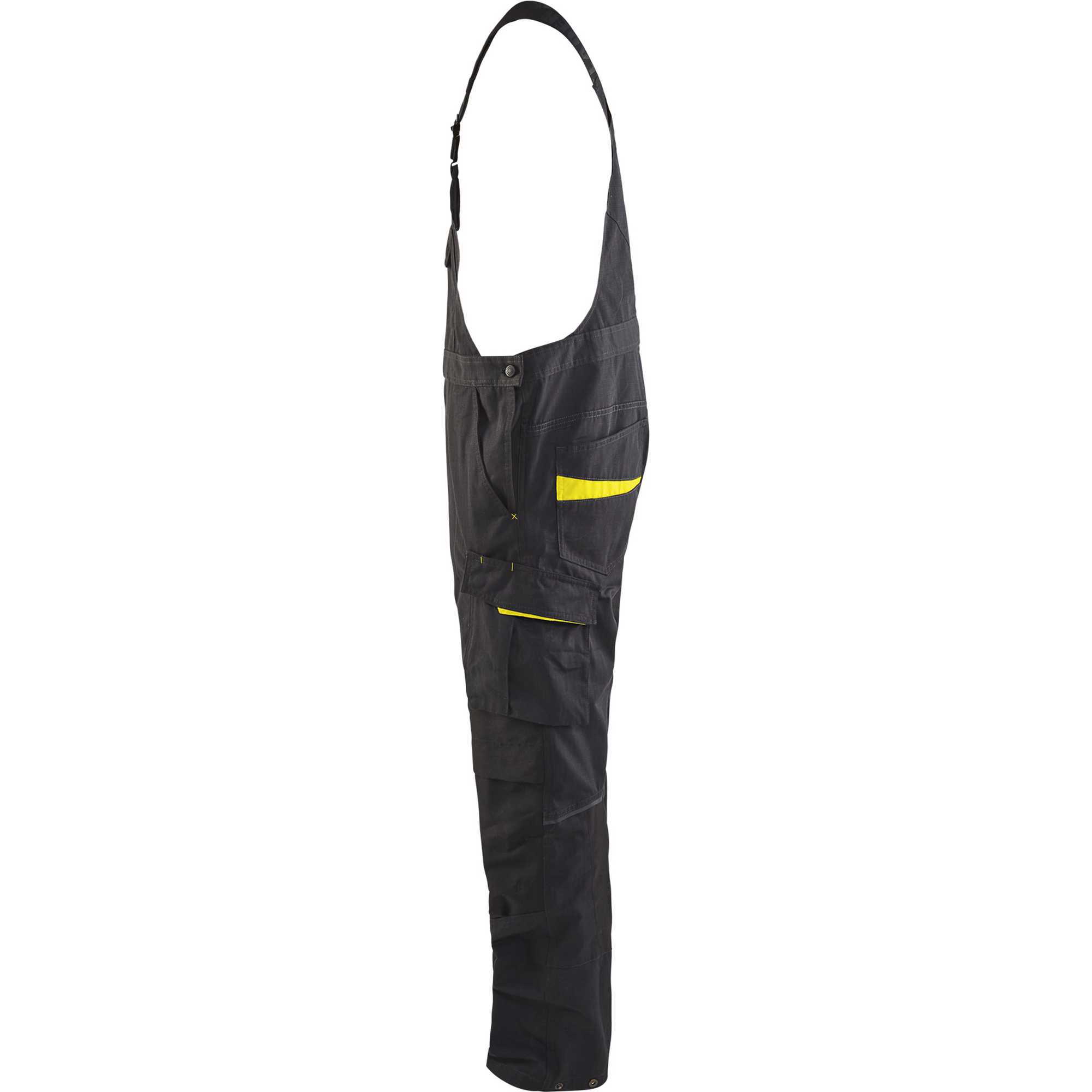 Blaklader Stretch Bib and Brace, Black/Yellow (2)