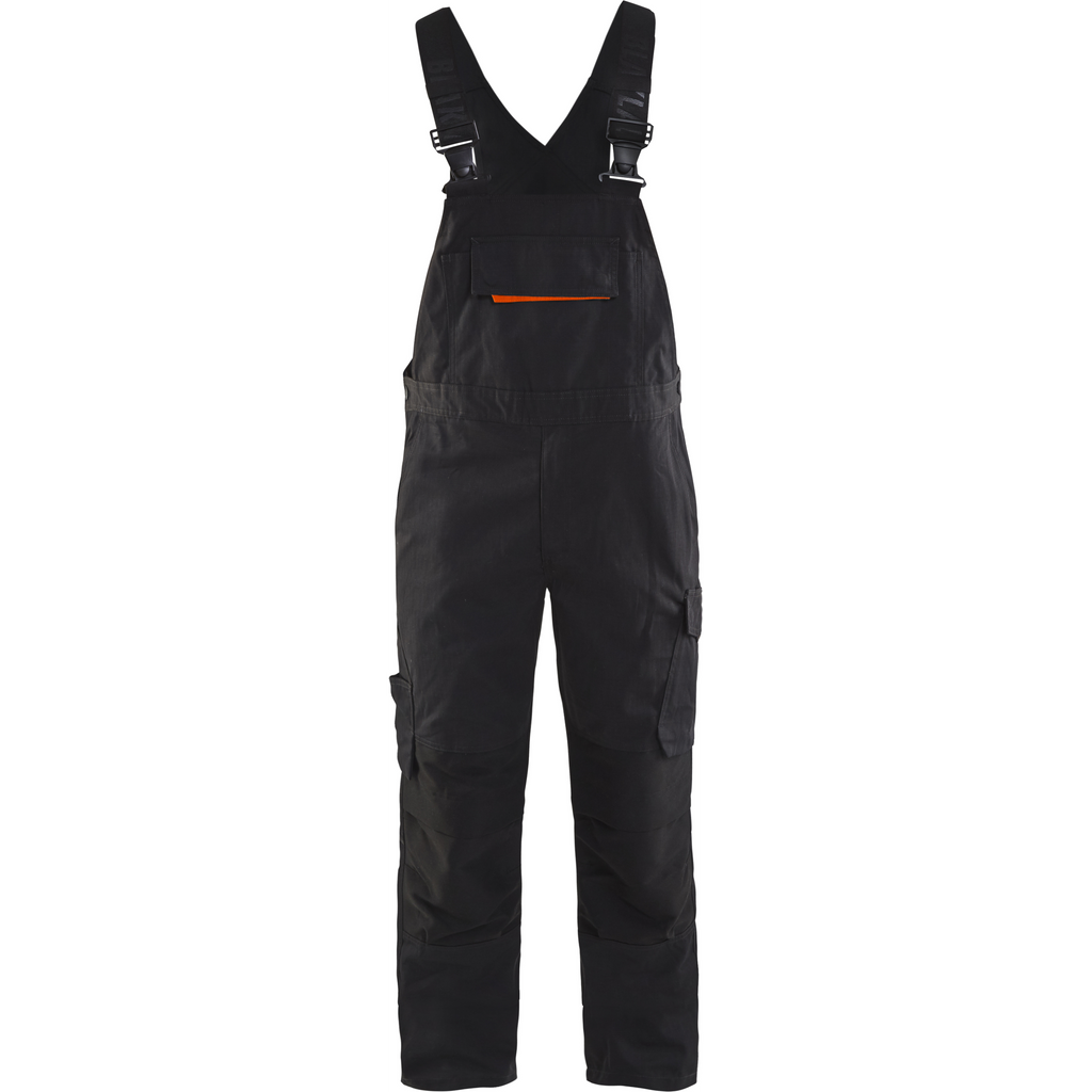 Blaklader Stretch Bib and Brace, Black/Red