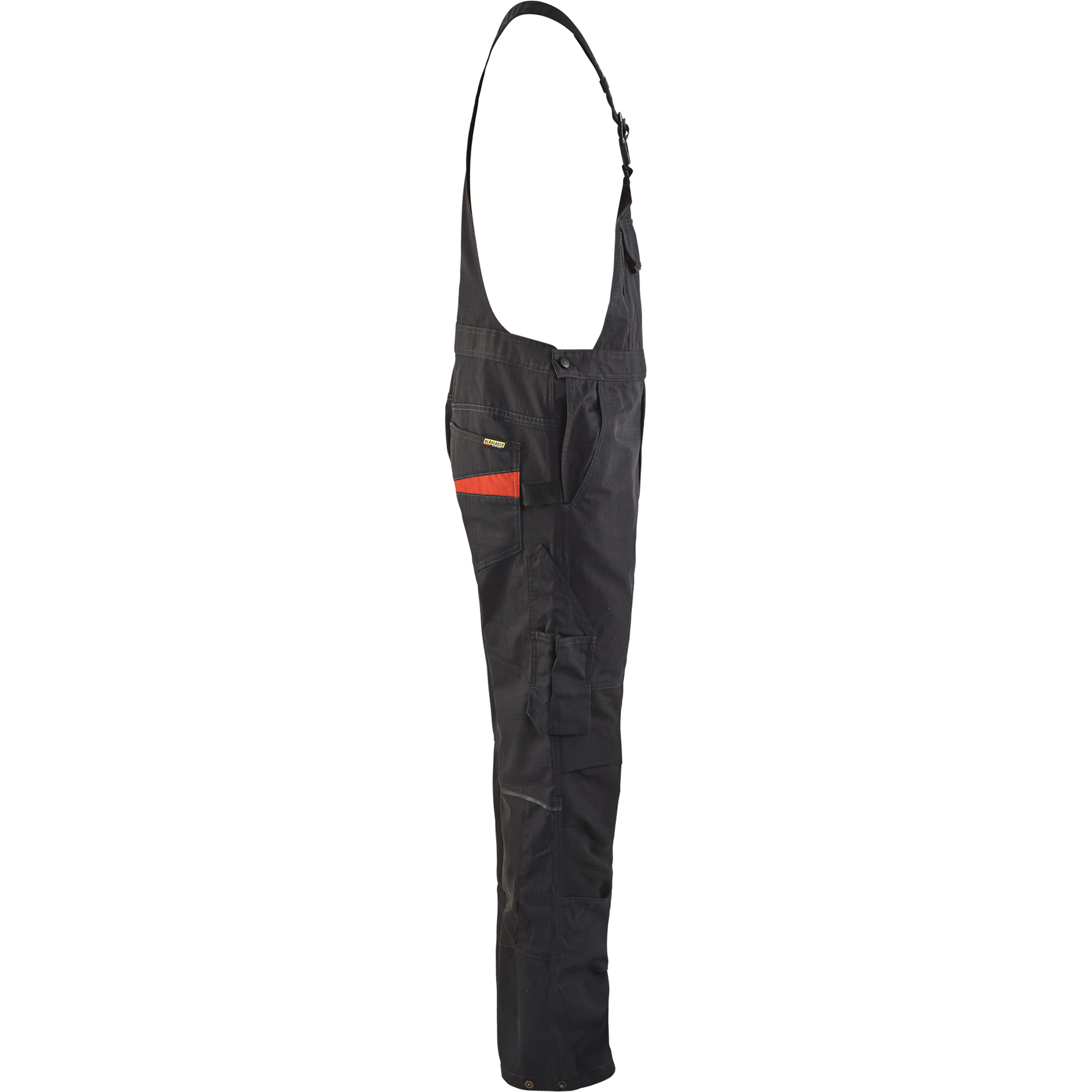 Blaklader Stretch Bib and Brace, Black/Red (2)